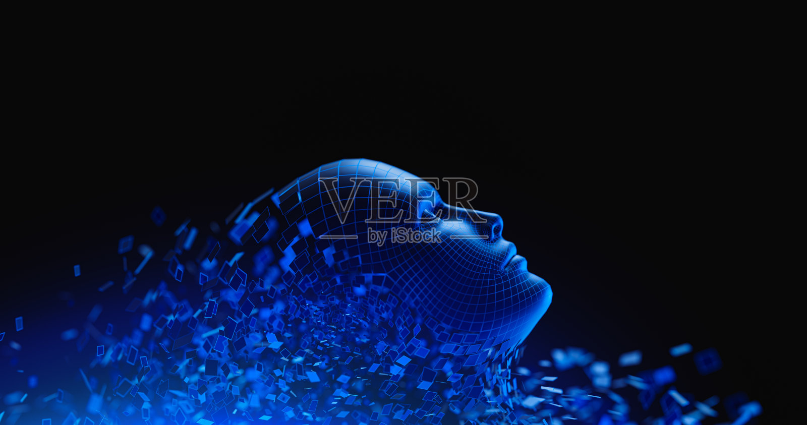 数字化转型：人工智能在人脸头部中的应用照片摄影图片