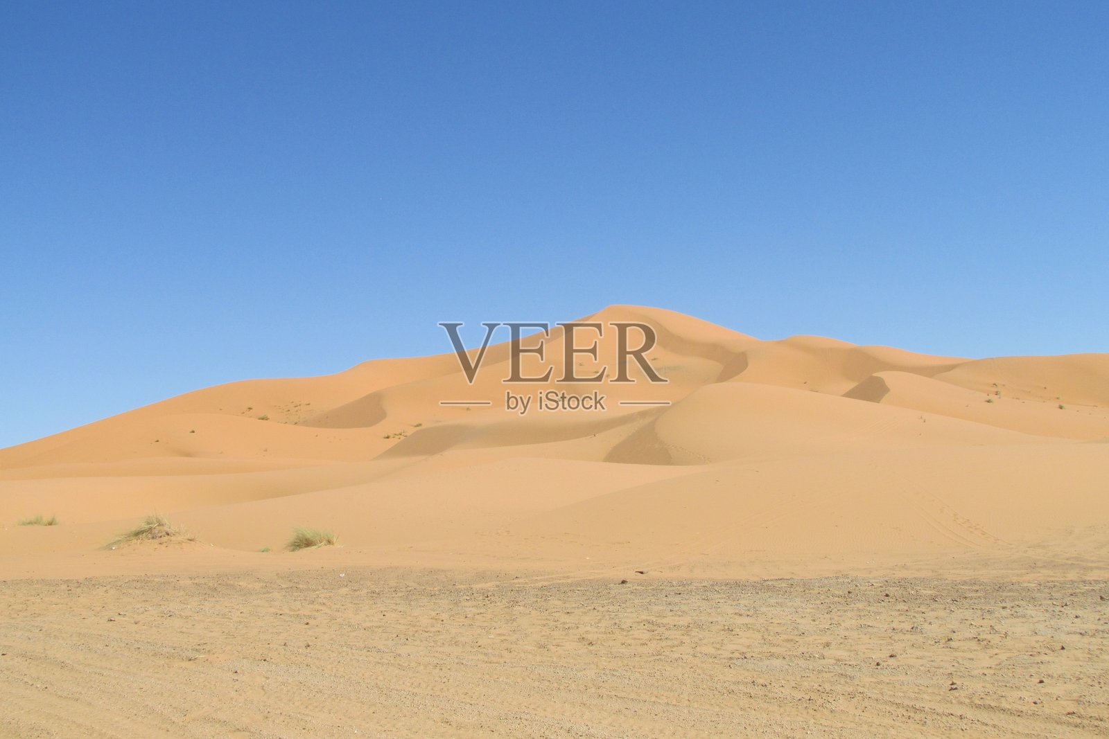 撒哈拉沙漠梅尔祖卡的厄尔格谢比沙丘，拥有高耸的沙丘和金色的沙漠景观照片摄影图片