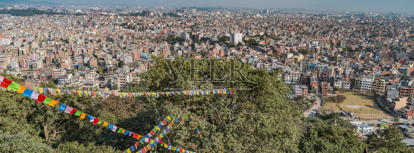 加德满都，尼泊尔全景照片摄影图片