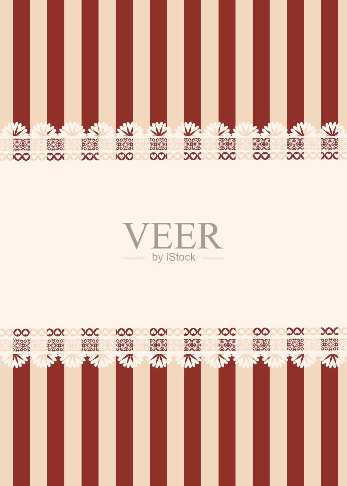 条纹图案搭配蕾丝边饰插画插画图片素材