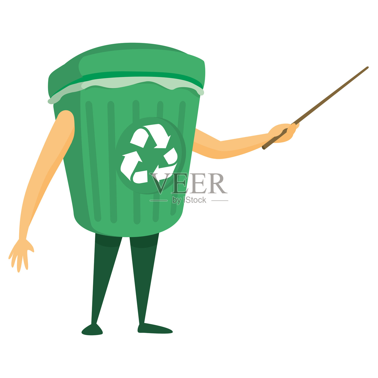 回收箱正在教学或进行演示插画图片素材