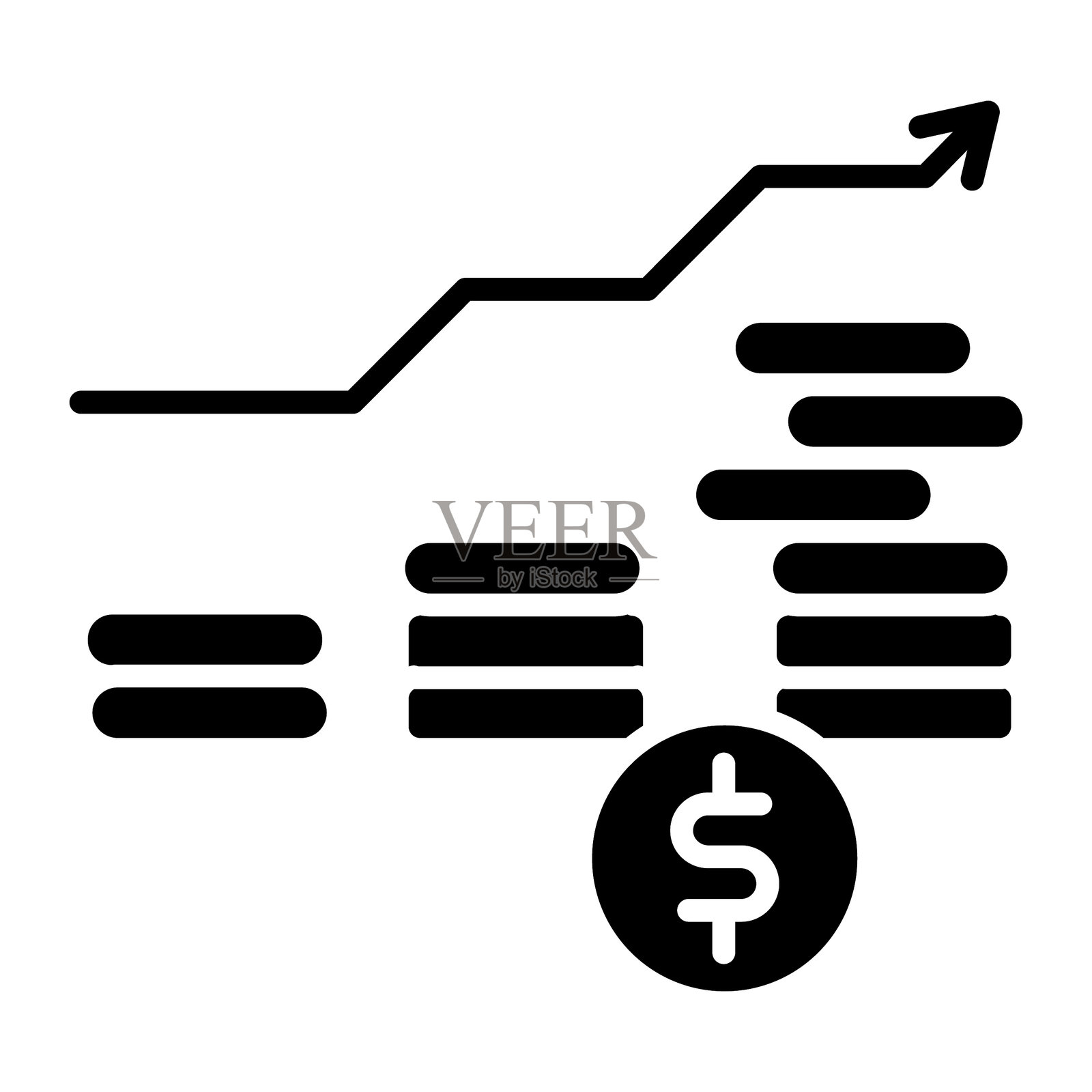 上升矢量图标插画图片素材