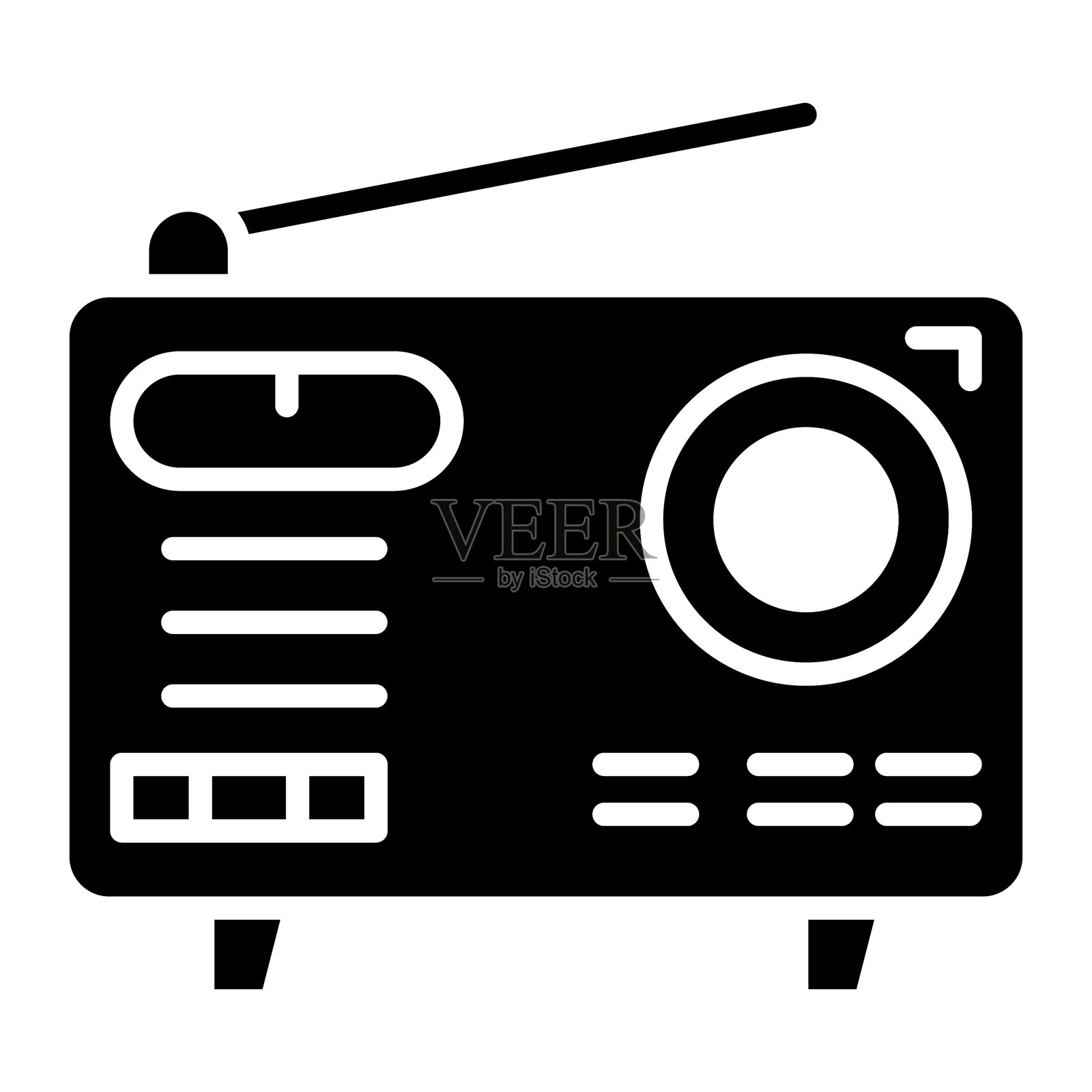 收音机矢量图标插画图片素材