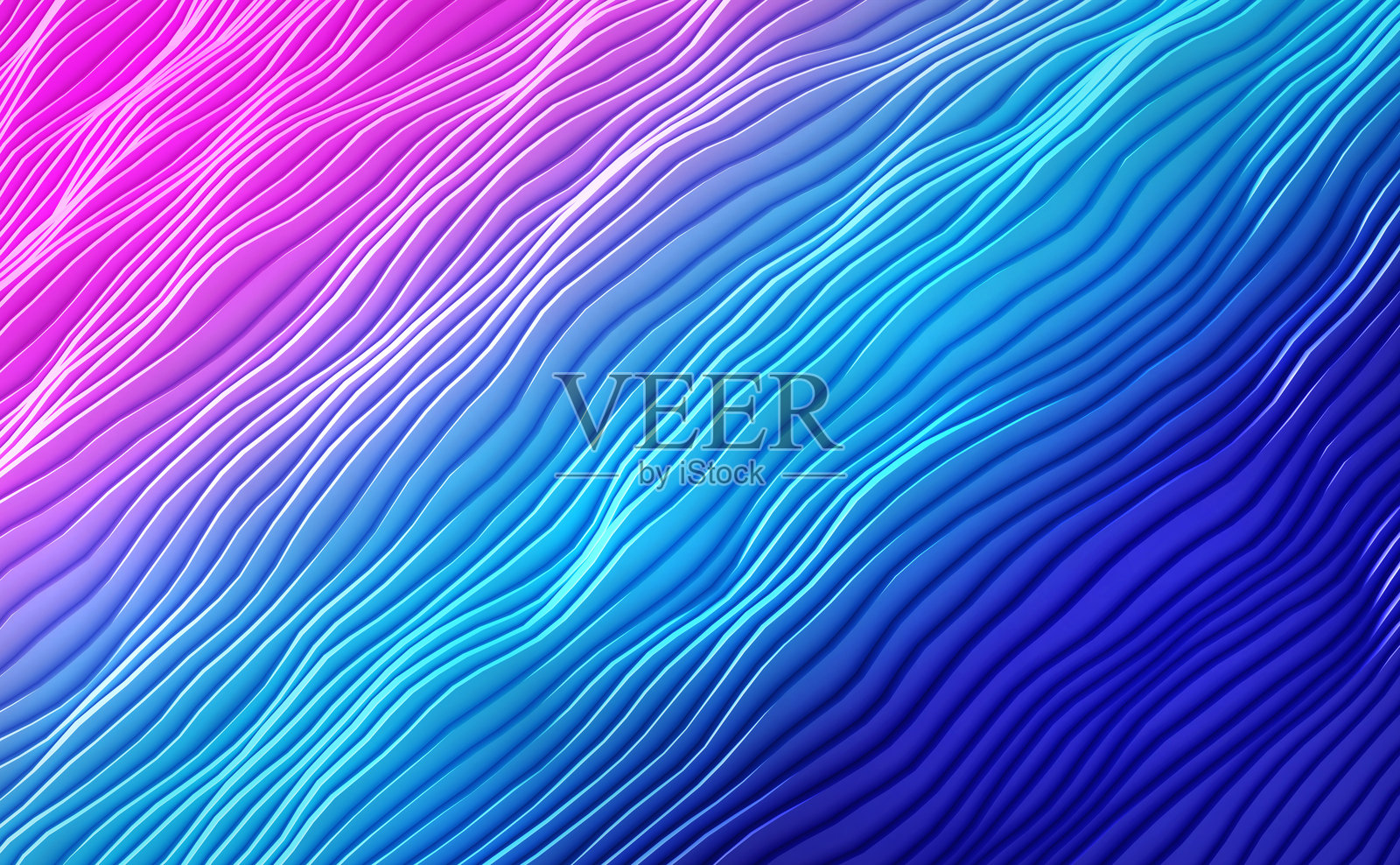 抽象波浪图案，波浪形的条纹，抽象波浪壁纸背景，三维渲染插画照片摄影图片