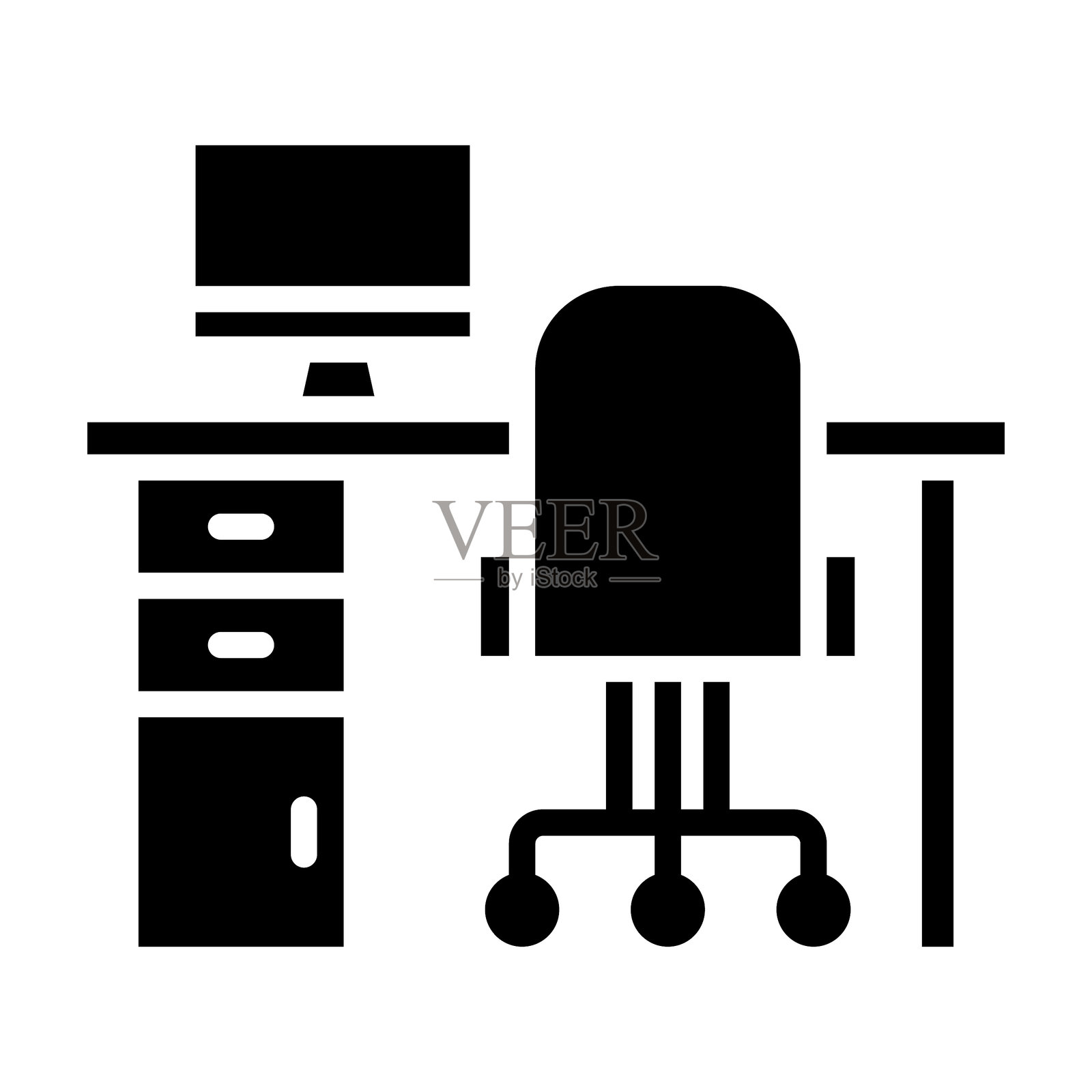 工作场所矢量图标插画图片素材