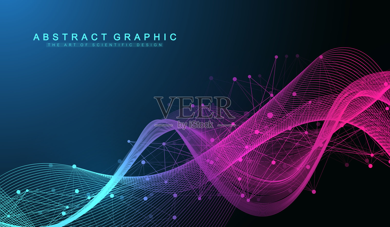 全球网络连接横幅设计模板。全球商业概念中的社交网络通信标题。大数据可视化。互联网技术插画图片素材