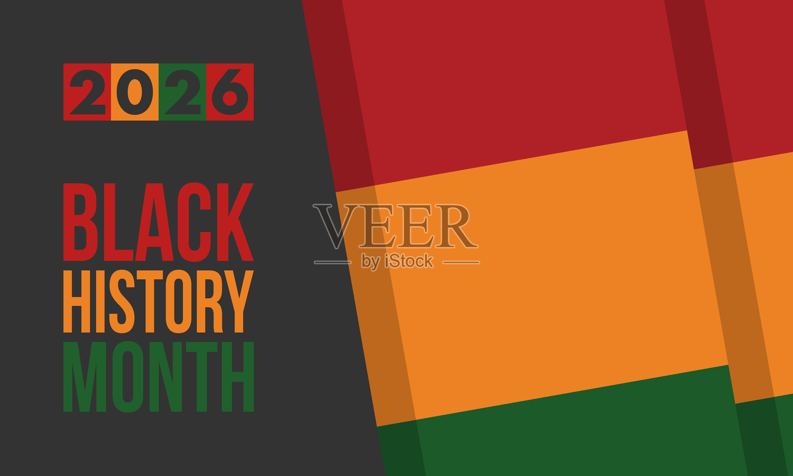 黑人历史月。非裔美国人历史。每年庆祝。在美国和加拿大于二月。在英国于十月。海报、卡片、横幅、背景。矢量图插画图片素材