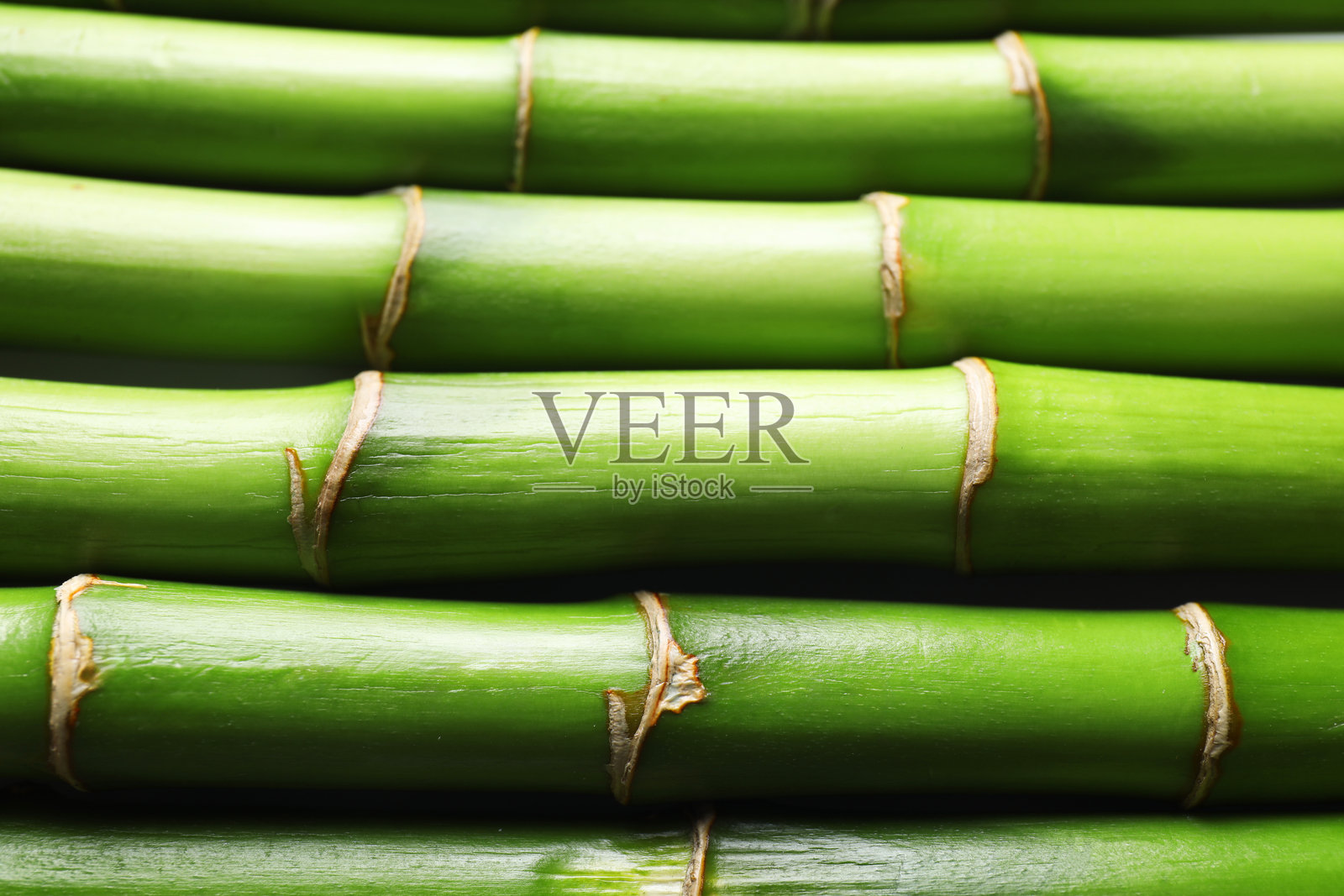 装饰性的绿色竹子茎作为背景，特写照片摄影图片