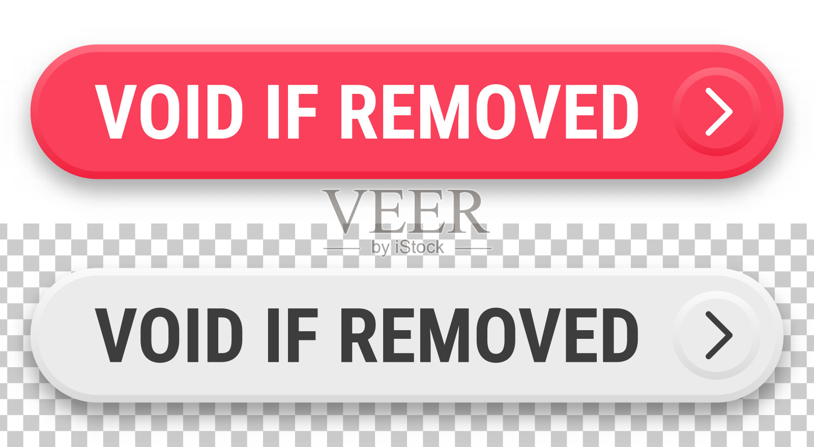 移除无效 - 带有空白背景的3D点击网页按钮插画图片素材