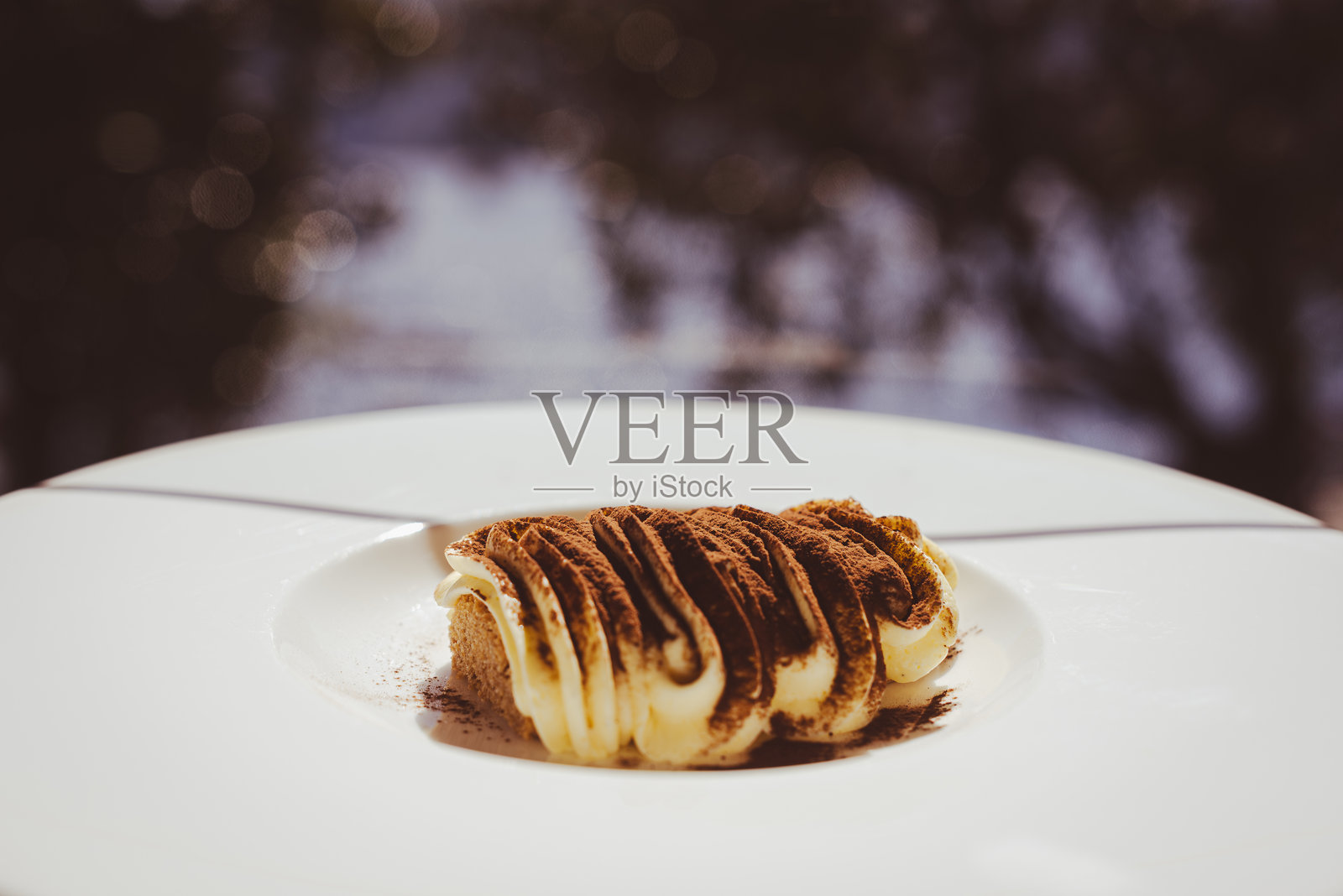 提拉米苏的一部分照片摄影图片