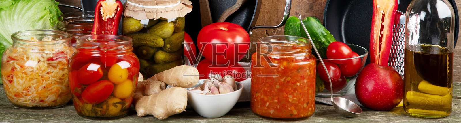 发酵腌制素食概念照片摄影图片