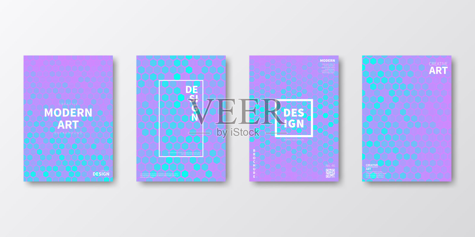 宣传册模板布局，蓝色封面设计，商业年报，传单，杂志插画图片素材