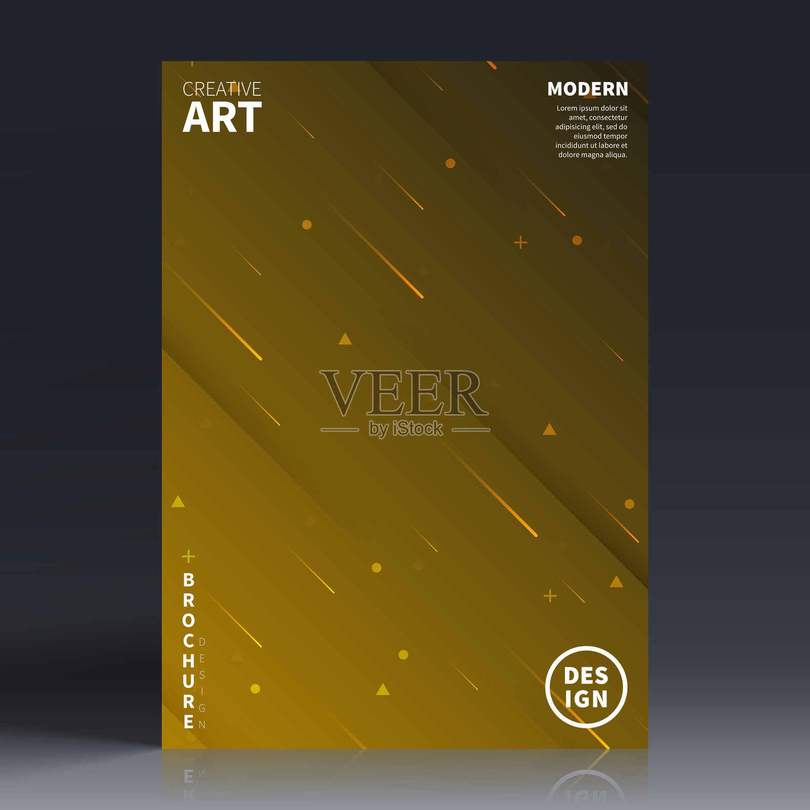 宣传册模板布局，棕色封面设计，商业年报，传单，杂志插画图片素材