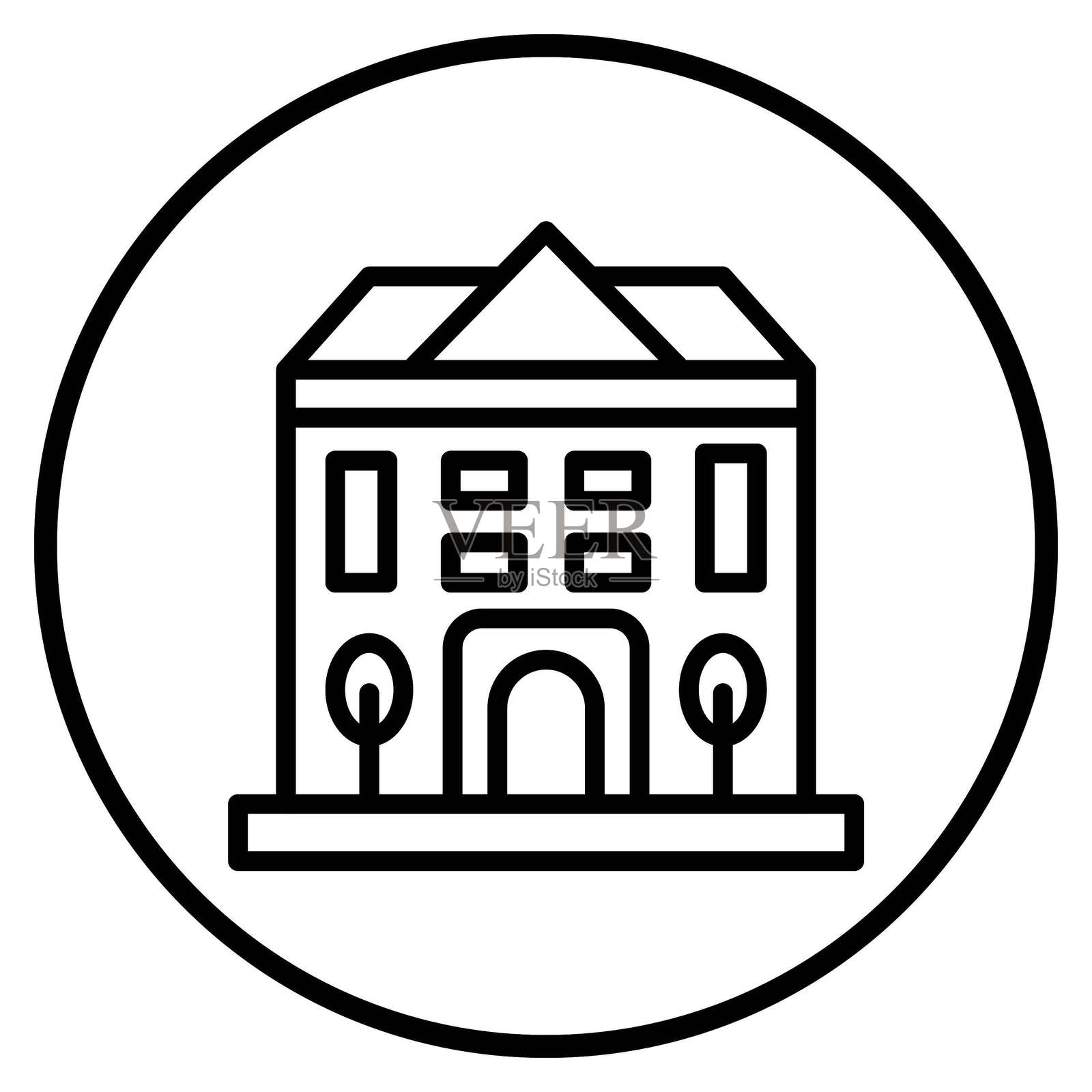 矢量设计学校图标风格插画图片素材