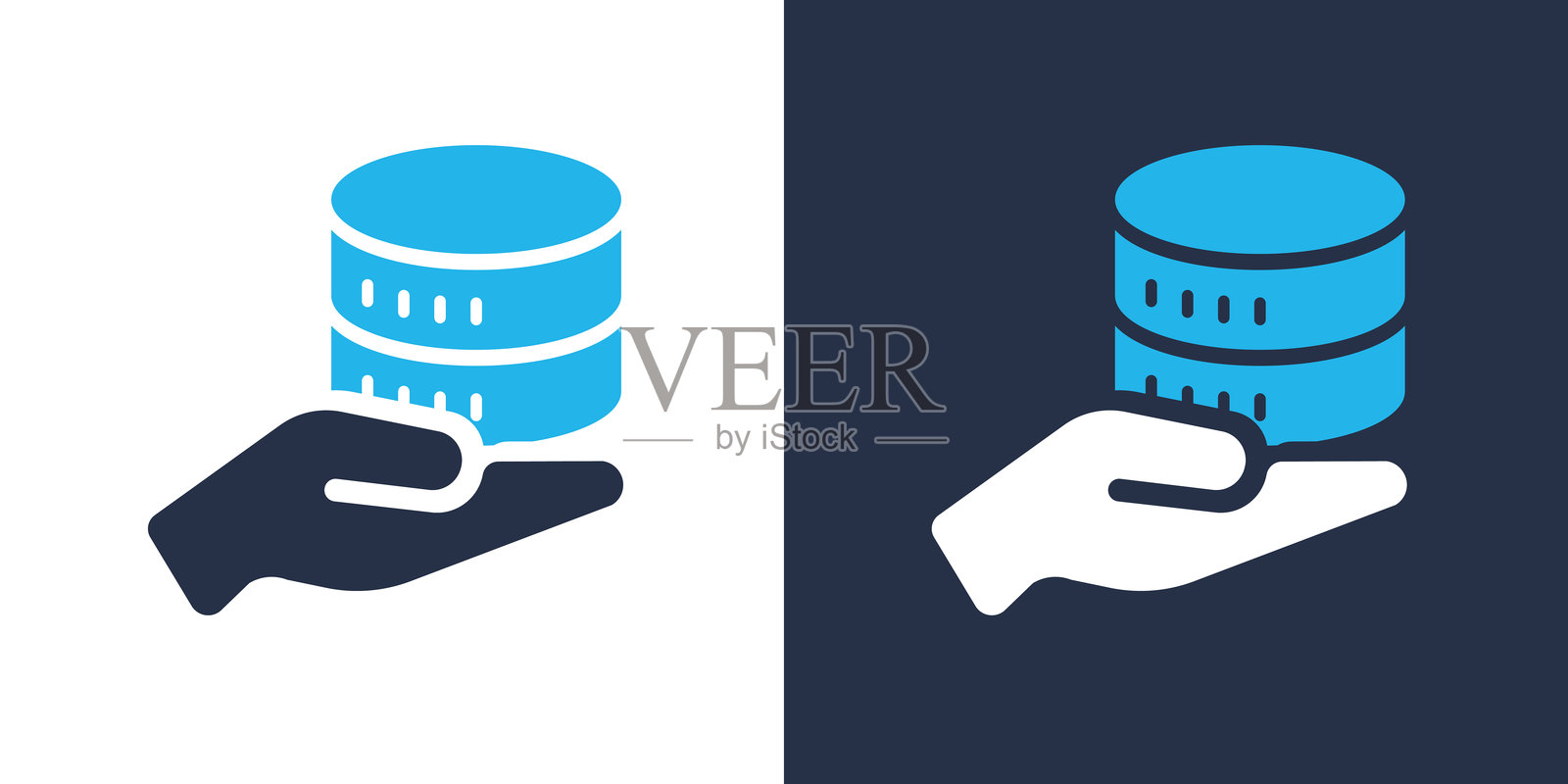 数据管理字形实心图标。可应用于任何地方的实心图标，风格简洁、像素完美且现代。插画图片素材