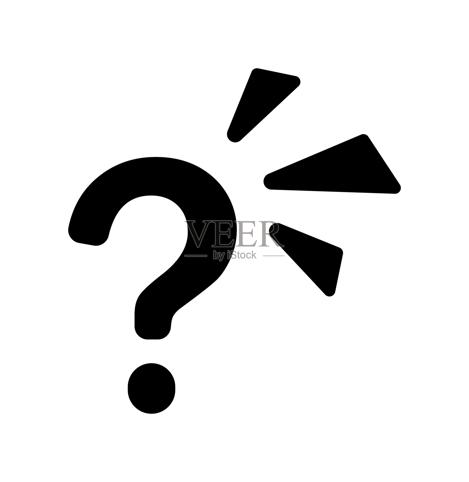 醒目的问号，带有感叹号和箭头插画图片素材