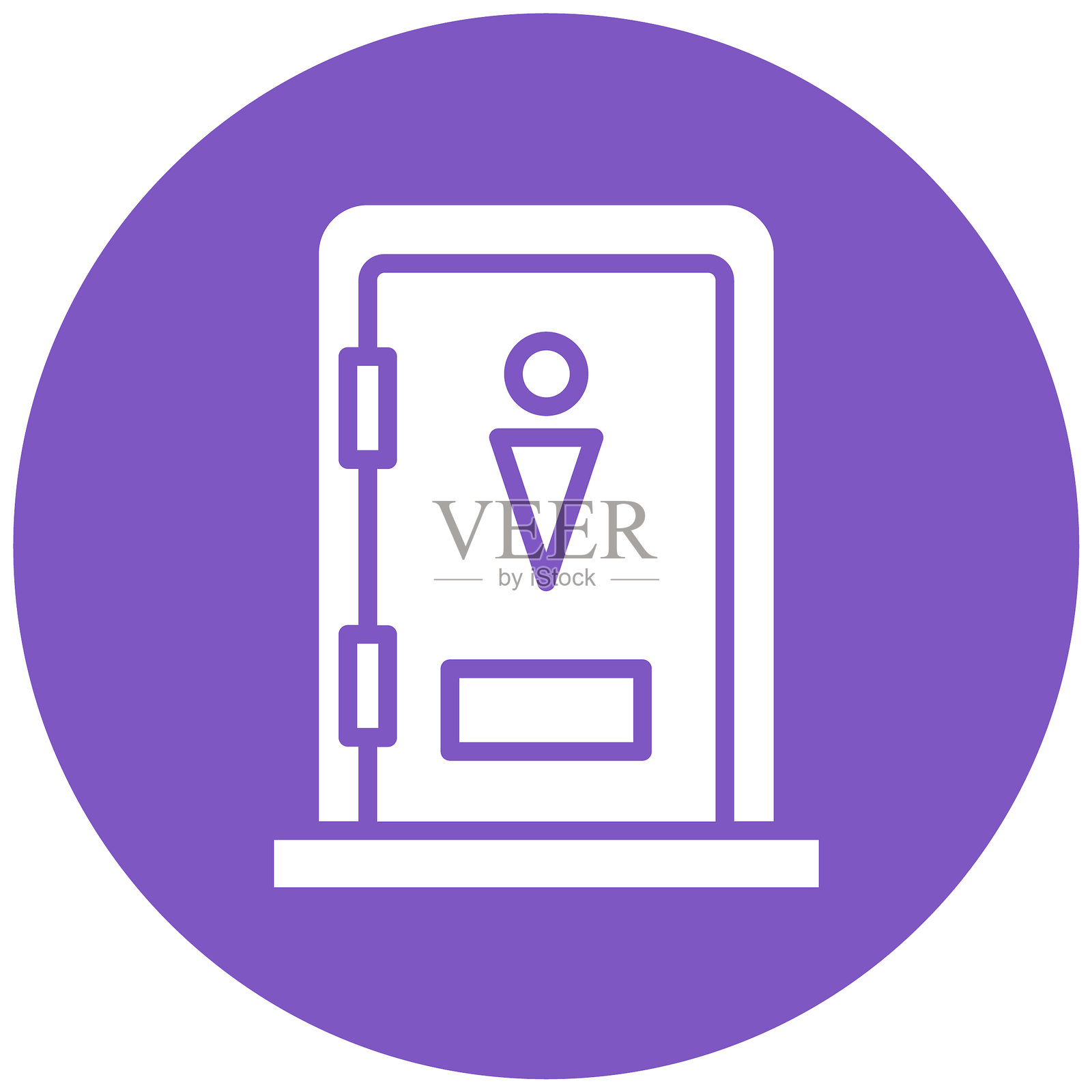 便携式马桶矢量图标插画图片素材