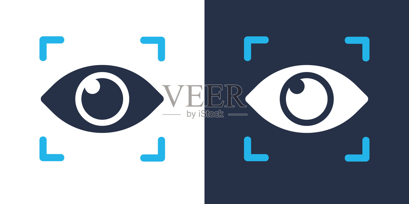 视网膜符号实心图标。可应用于任何地方的实心图标，风格简洁、像素完美且现代。插画图片素材