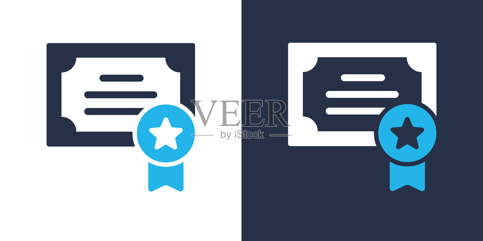 证书图标，简洁、像素完美、现代风格，适用于任何地方。插画图片素材