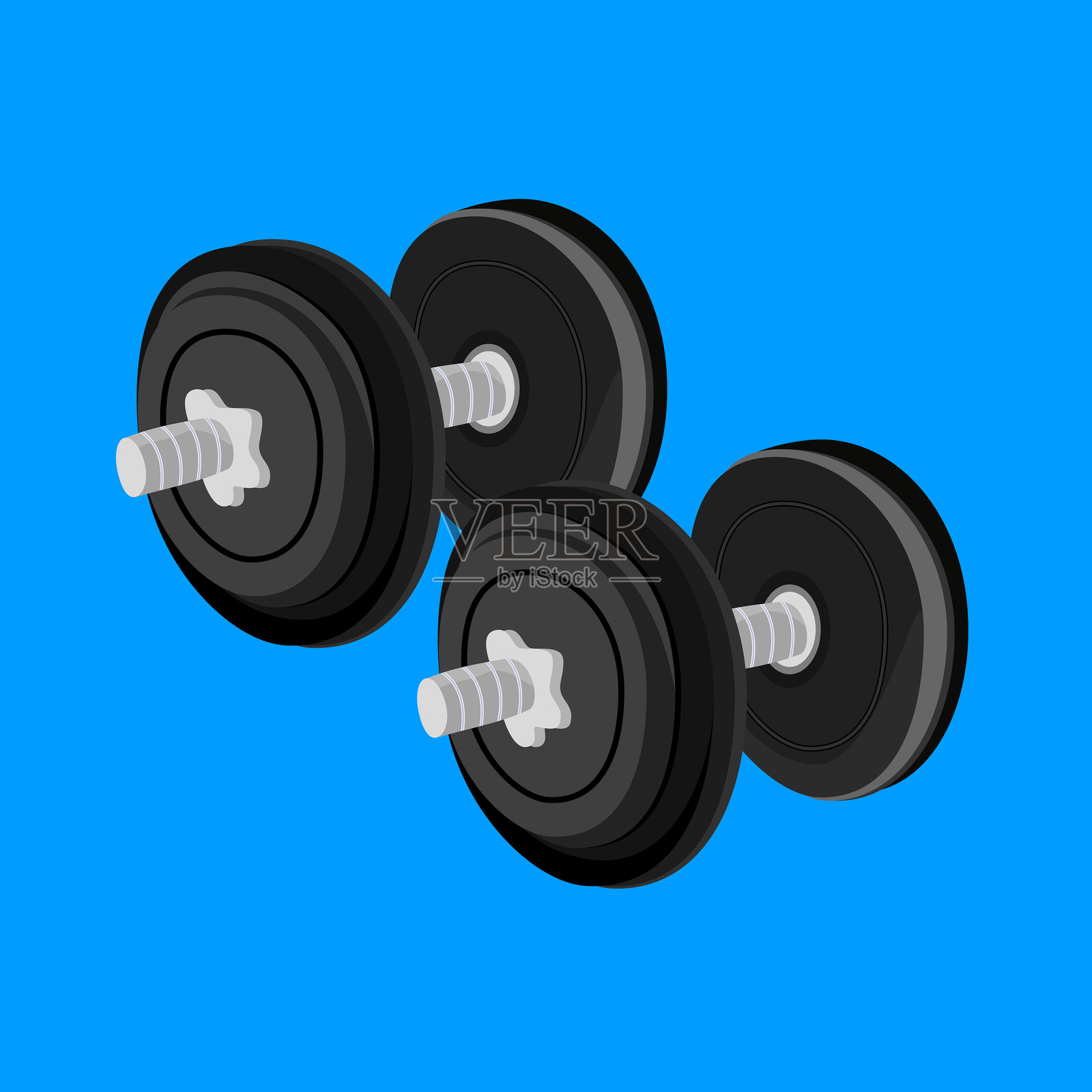 哑铃插画图片素材