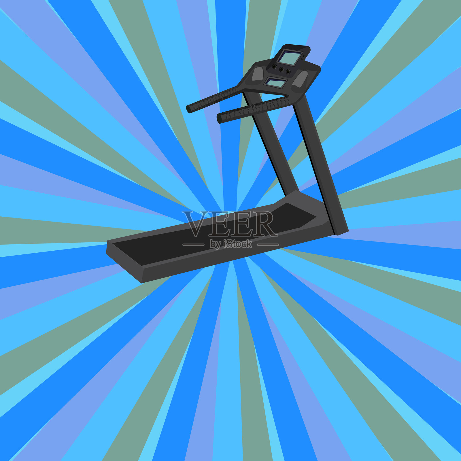 跑步机插画图片素材