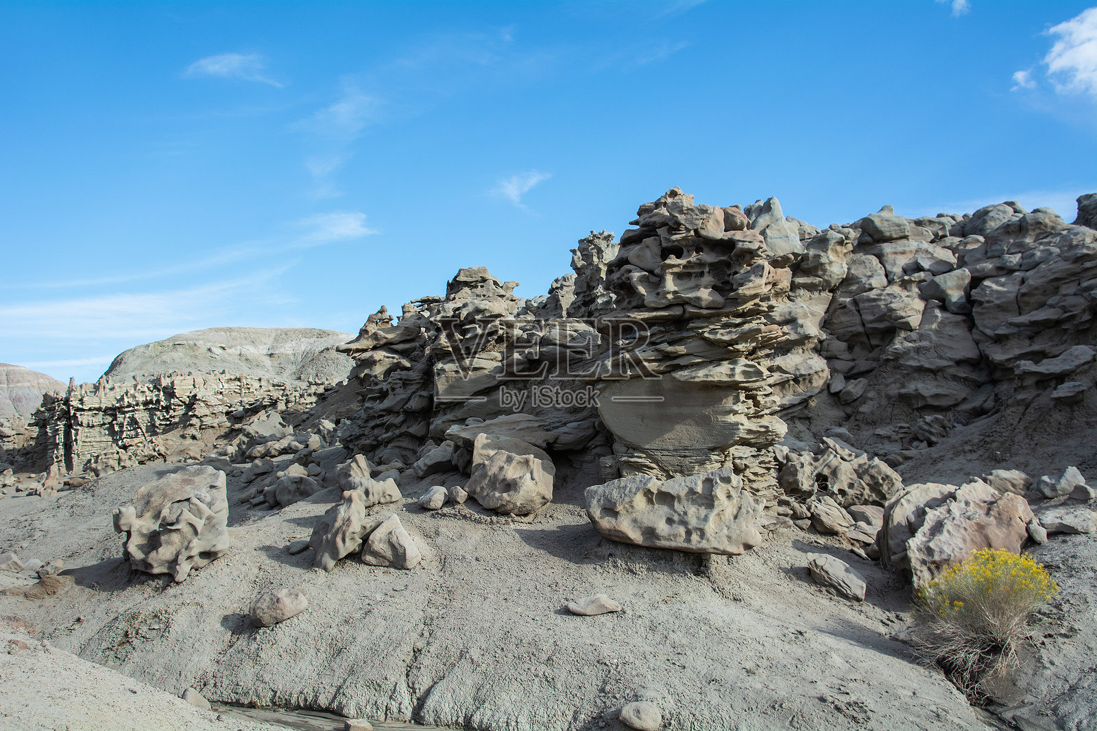 犹他州奇幻峡谷中形态奇特的砂岩地貌照片摄影图片