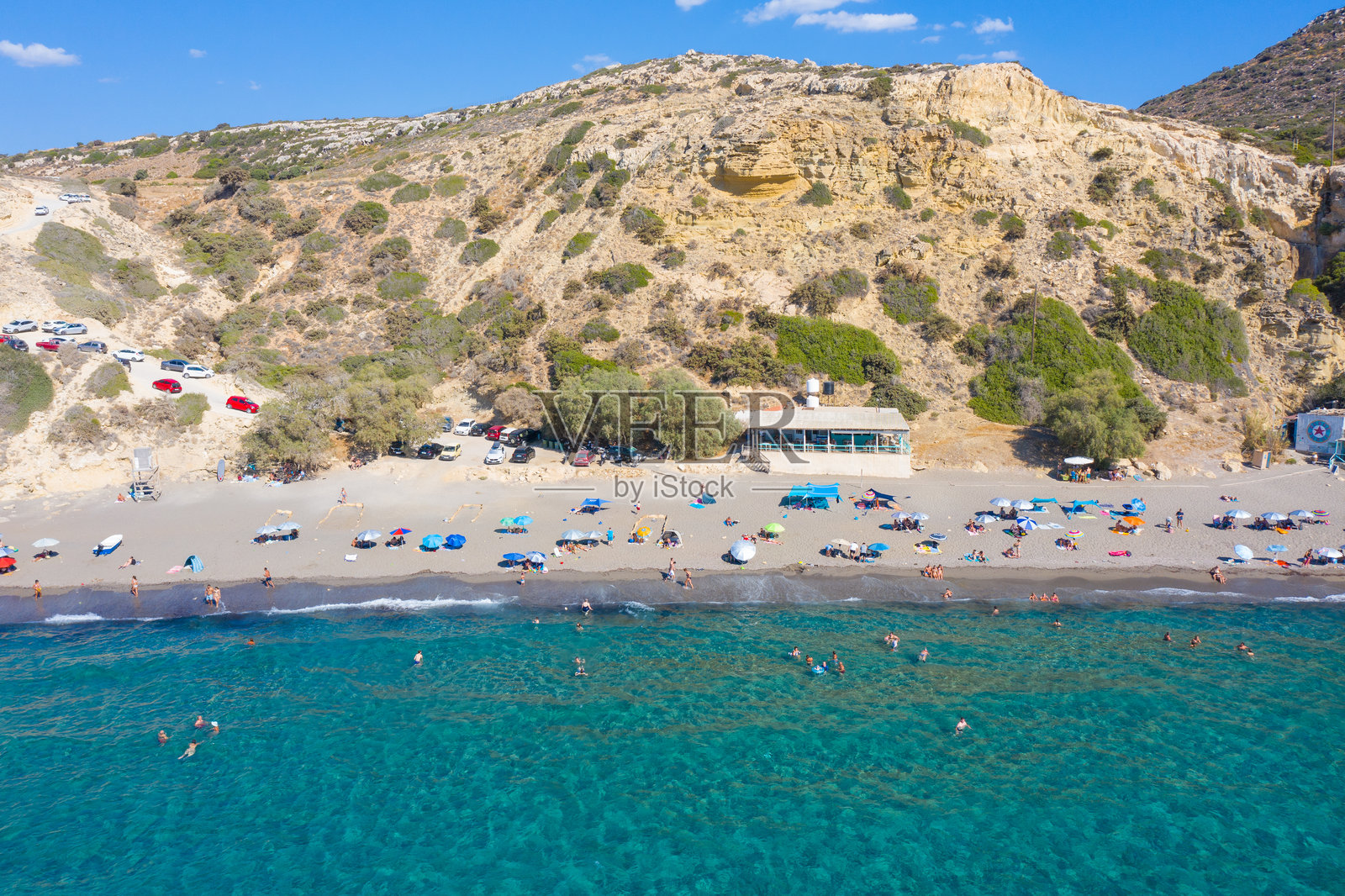 希腊克里特岛伊拉克利翁南部科莫斯海滩照片摄影图片