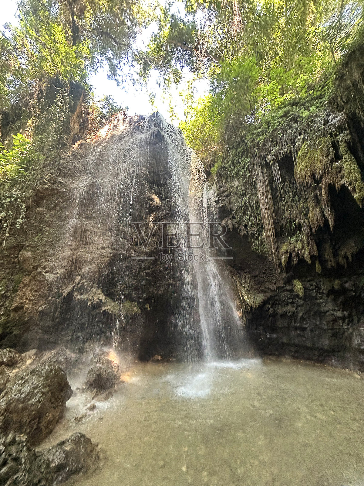 吉兹利肯特瀑布照片摄影图片