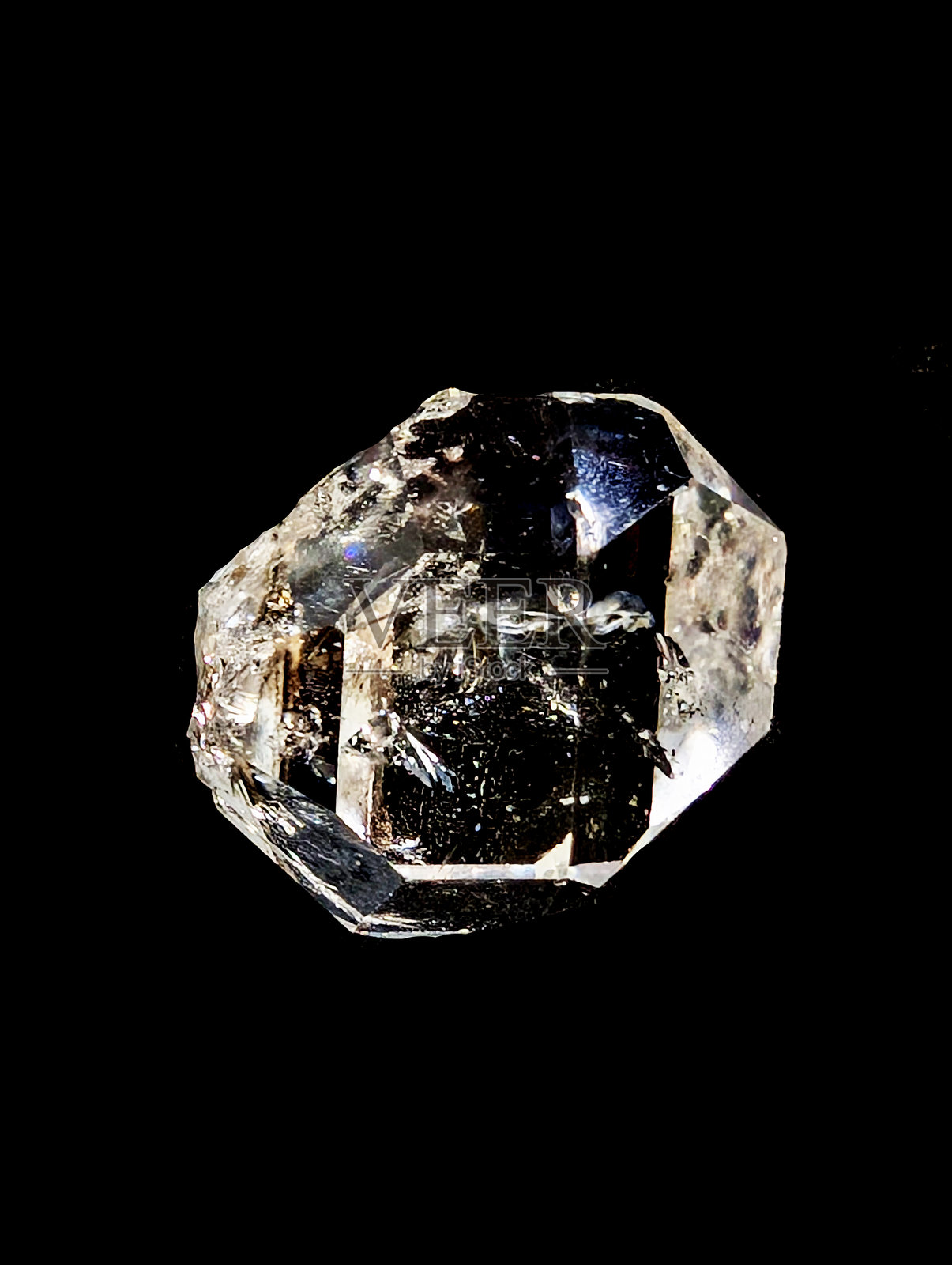 赫基默钻石矿物，孤立照片摄影图片