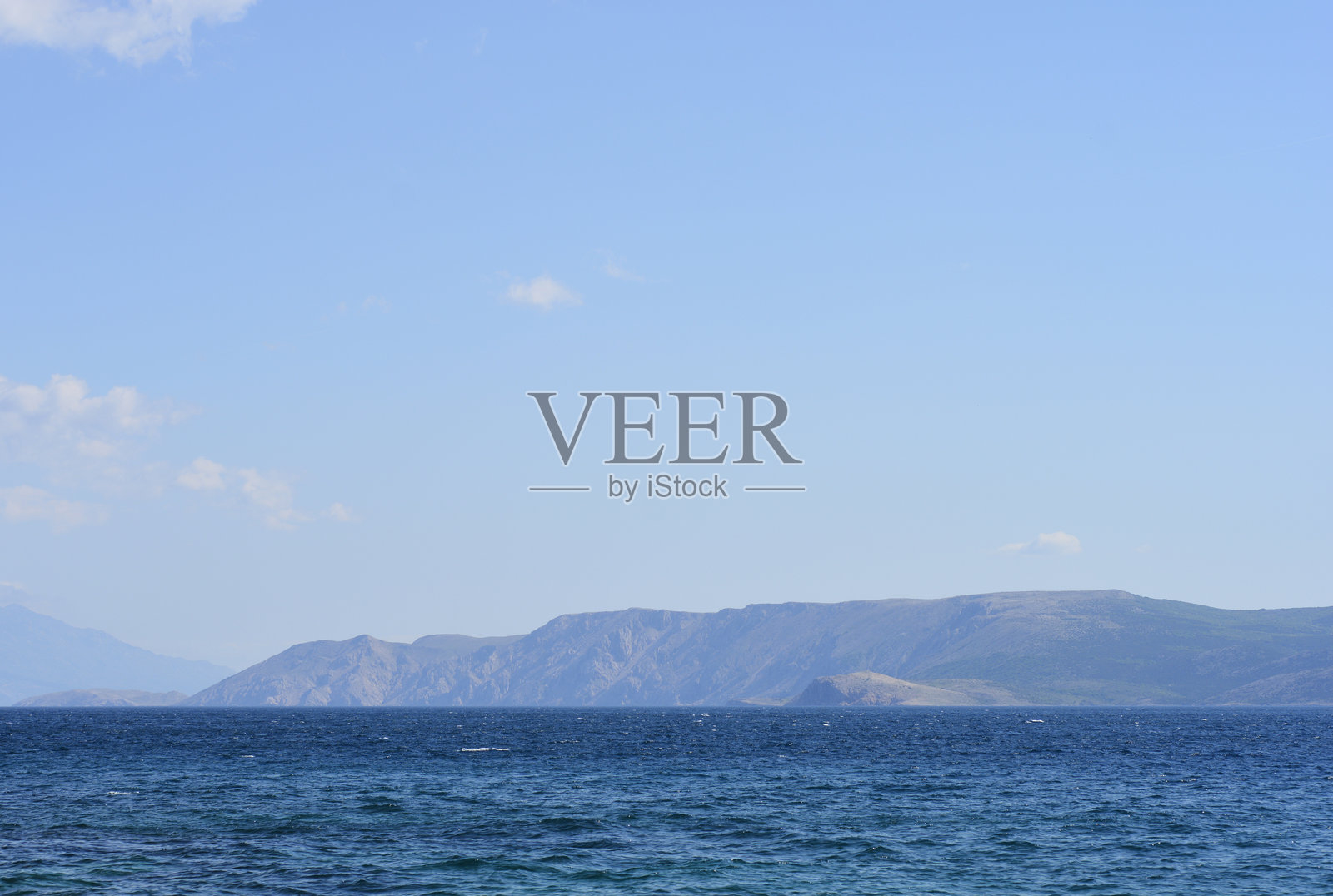 从塞尔采鸟瞰克尔克岛东南部全景照片摄影图片