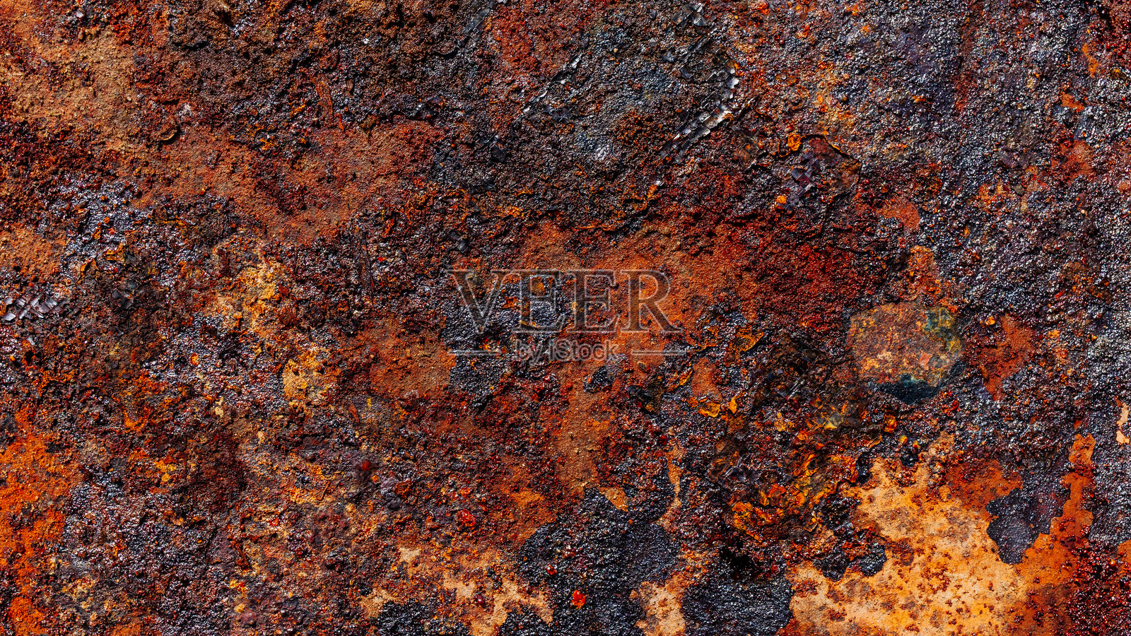 生锈表面的陈旧烧焦脂肪，金属腐蚀特写，颓废纹理背景照片摄影图片