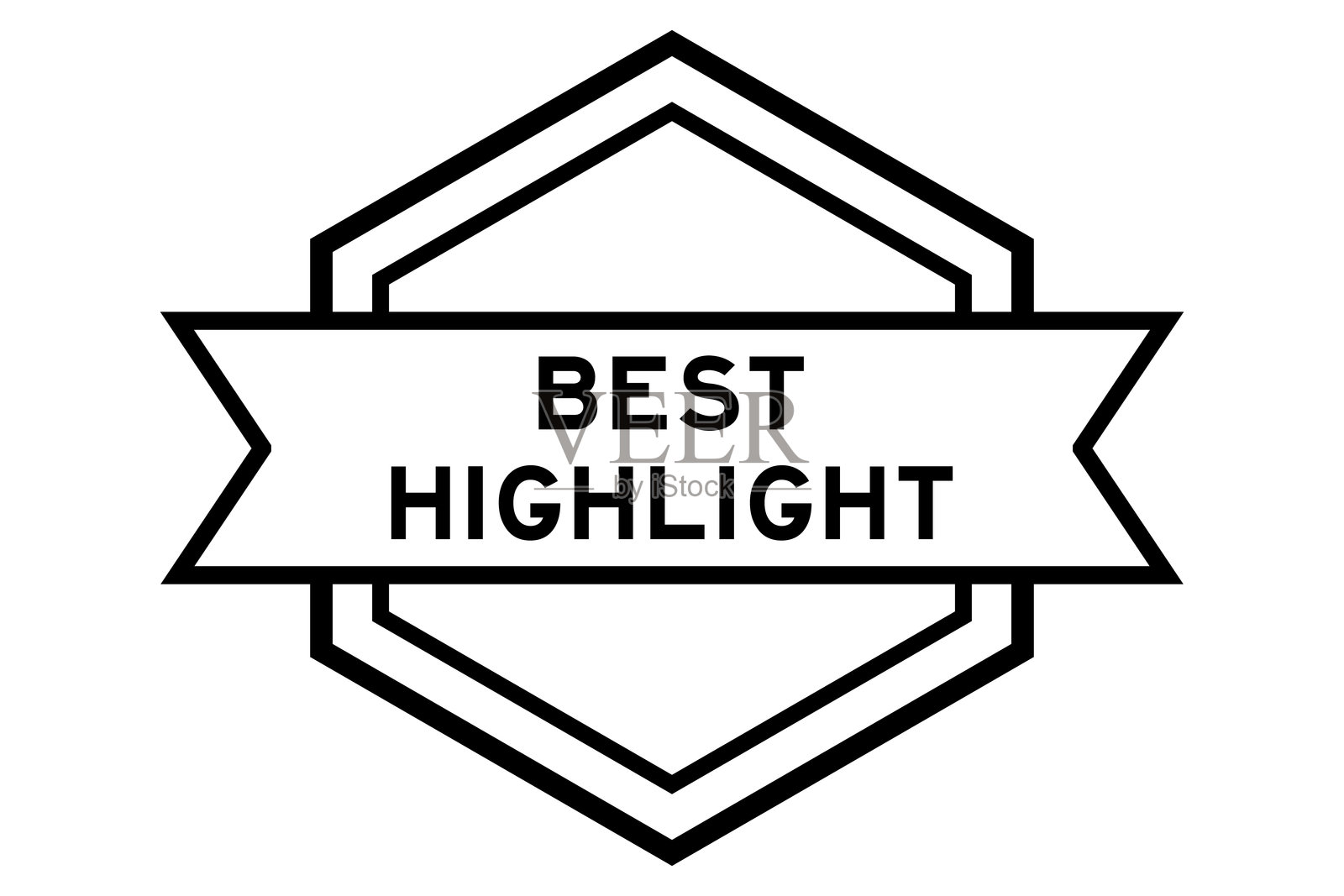 白色背景上带有“最佳”字样的复古黑色圆形标签横幅插画图片素材