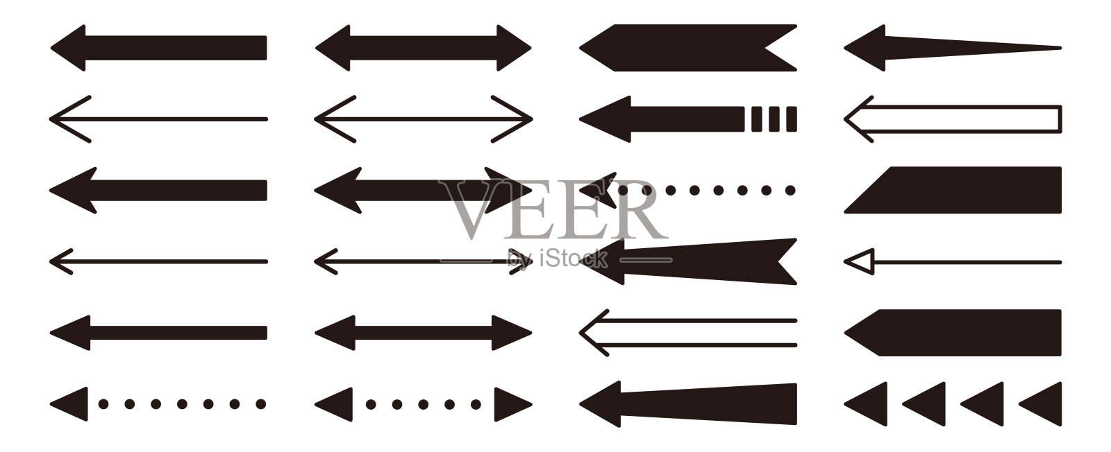 长箭头矢量图集插画图片素材