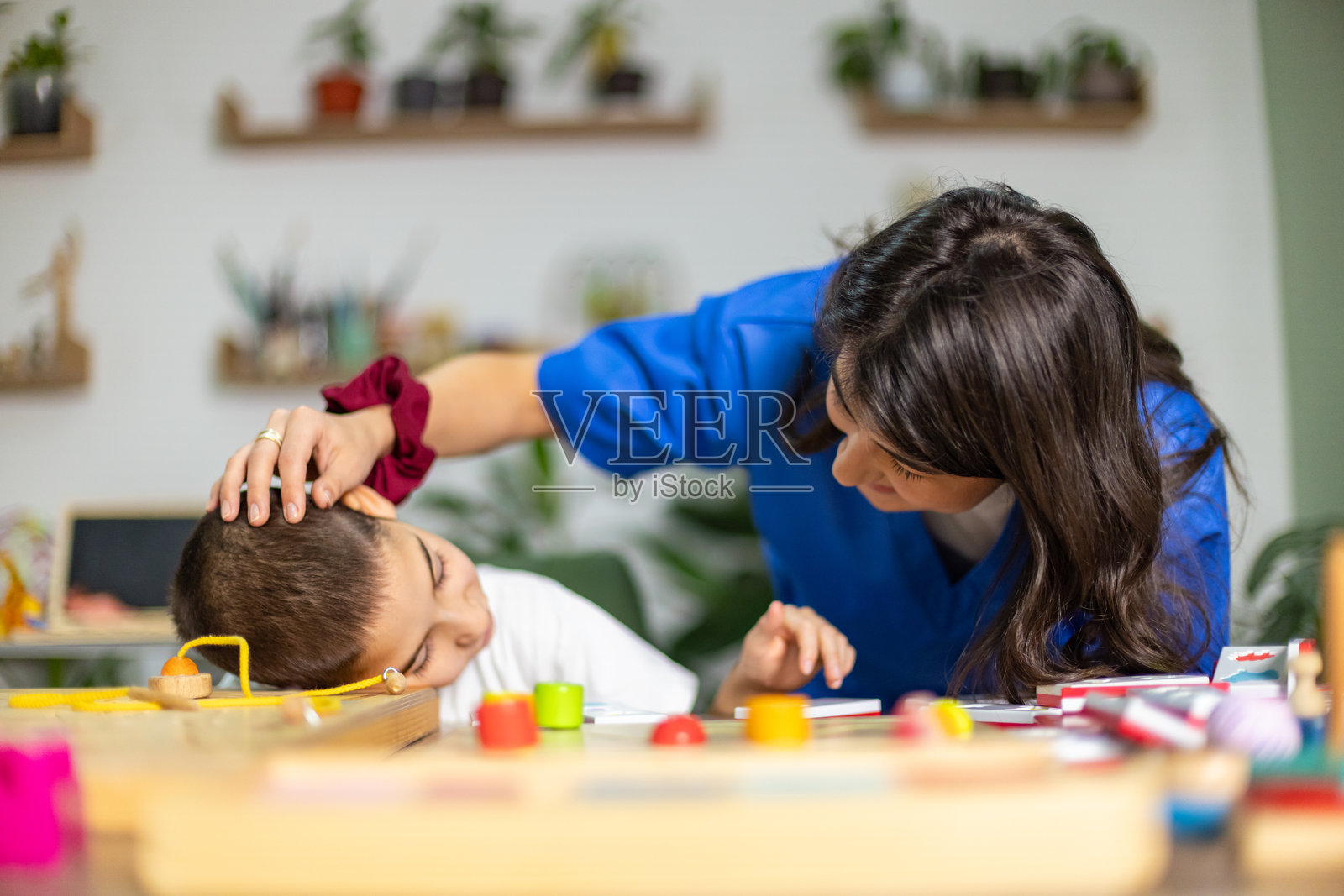 护士的感官玩具的乐趣照片摄影图片