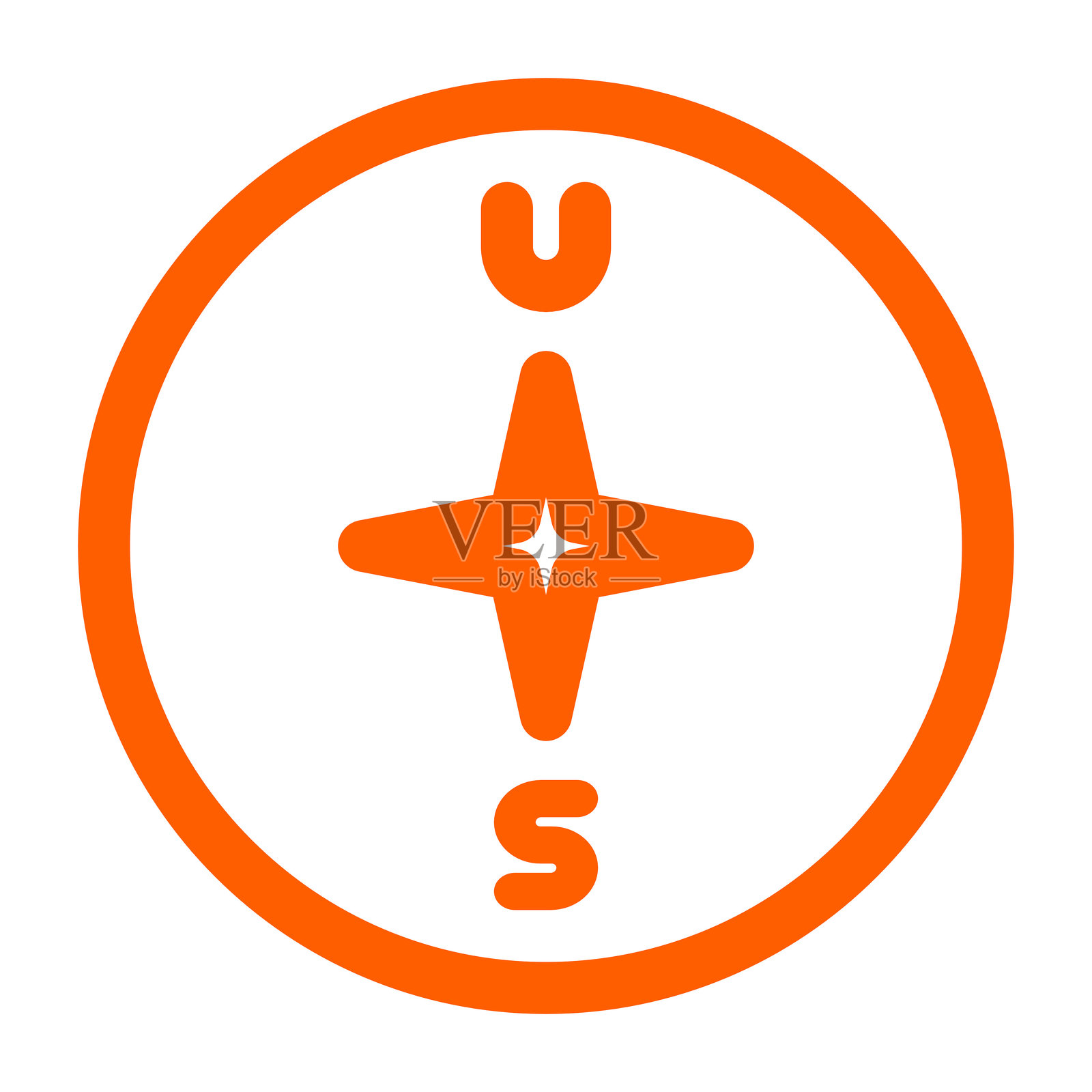 橙色飞机横穿插画图片素材