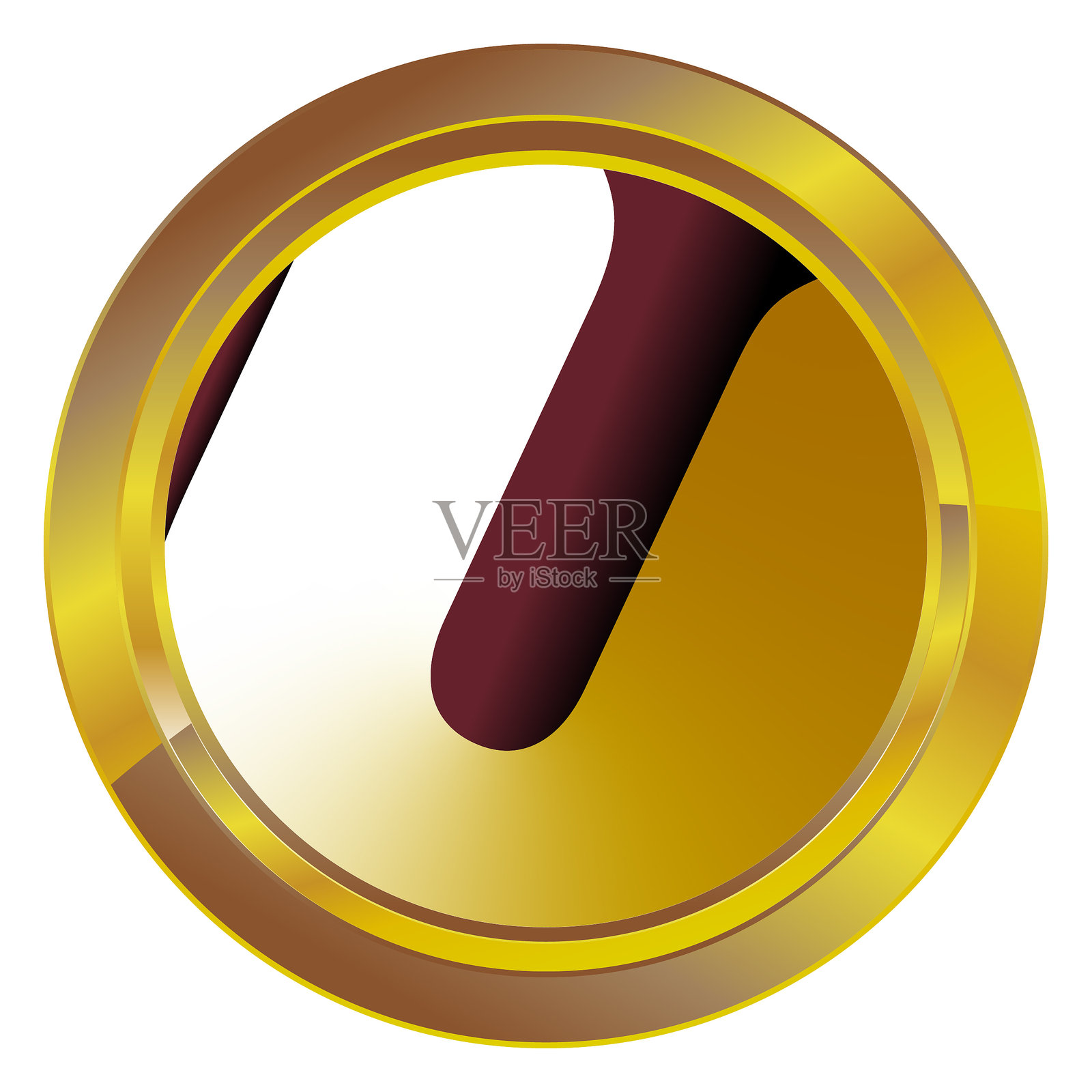 白色背景上的金色标签插画图片素材