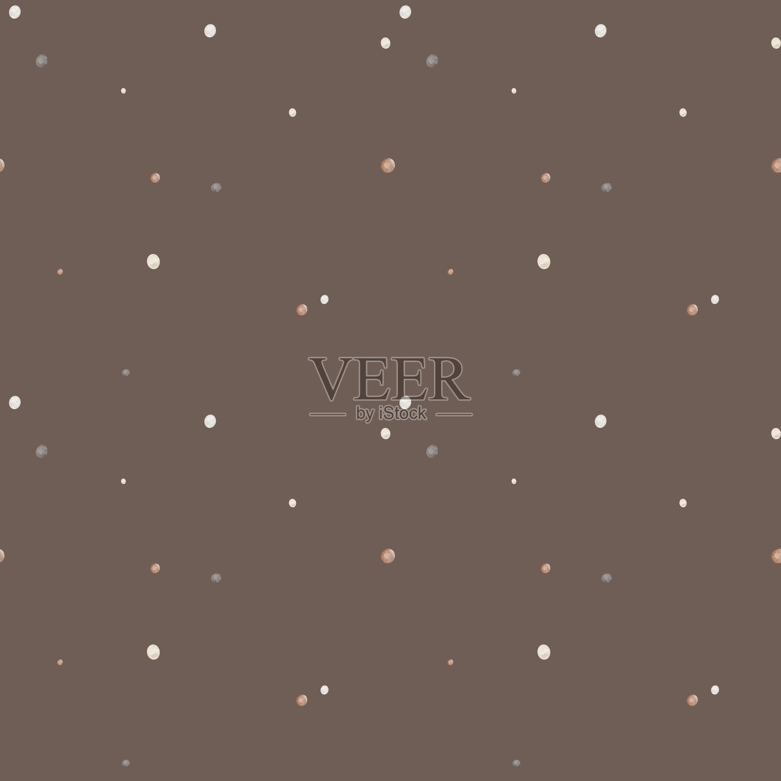 抽象的圆圈水彩静音多色无缝图案。手绘圆圈水彩画笔纹理波点，红色、灰色、米色。用于销售横幅、海报和礼品包装纸的设计。插画图片素材