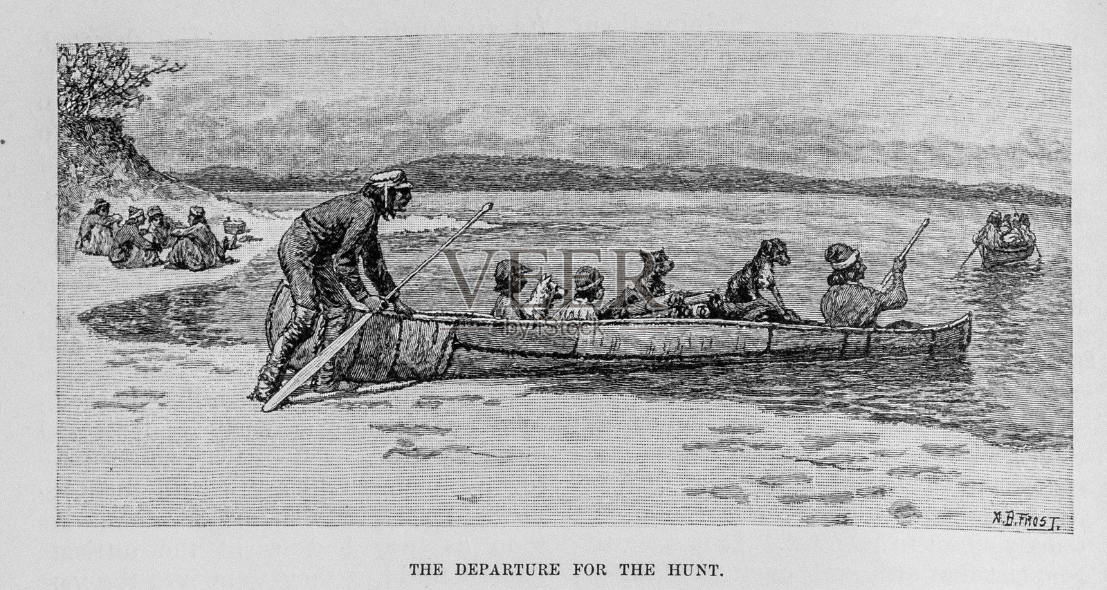 出发狩猎插画图片素材