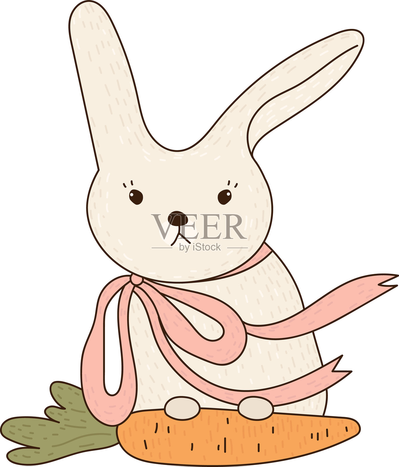 萌趣复活节动物元素插画图片素材