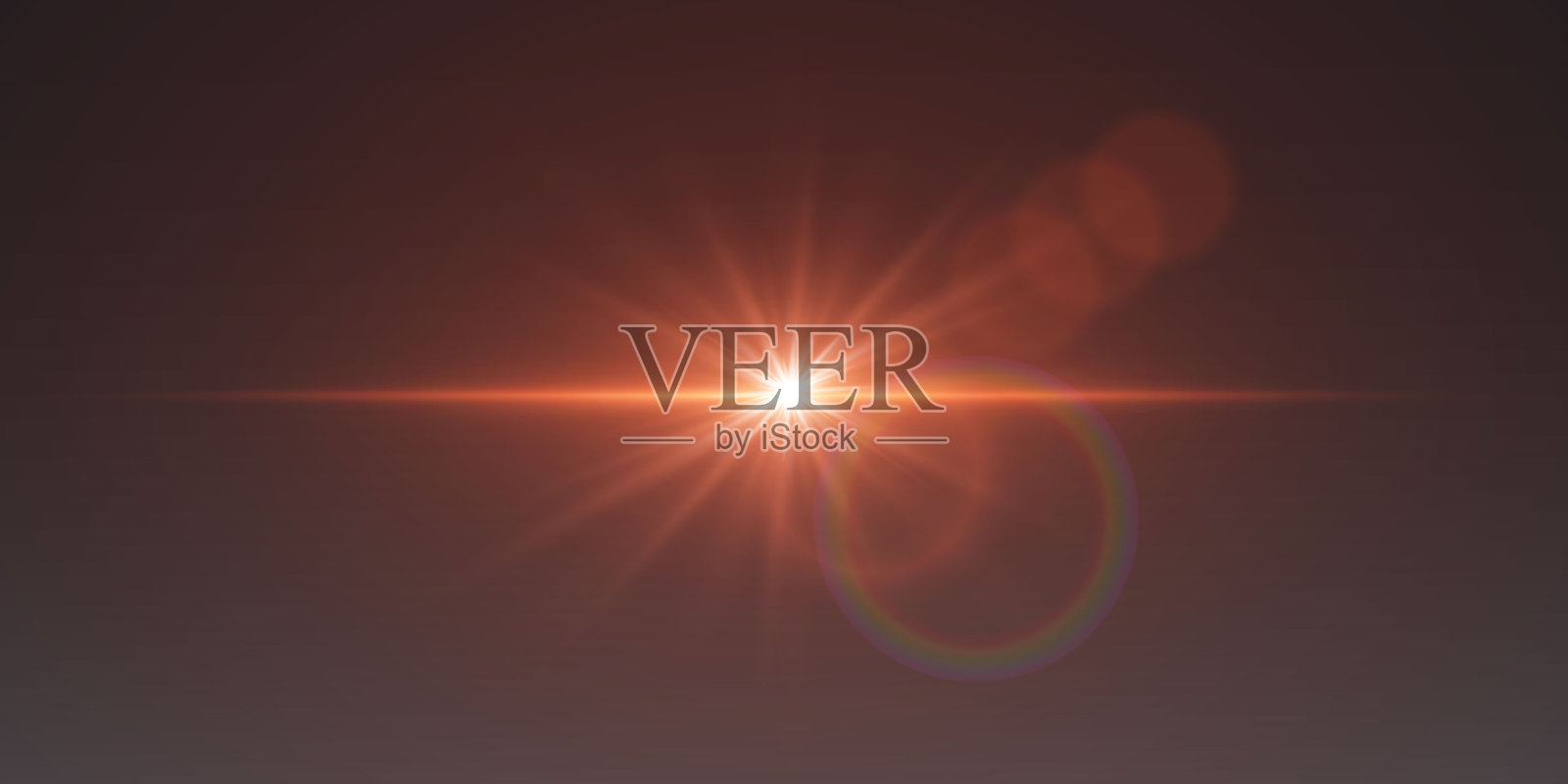 镜头闪光与太阳能红色。矢量图插画图片素材