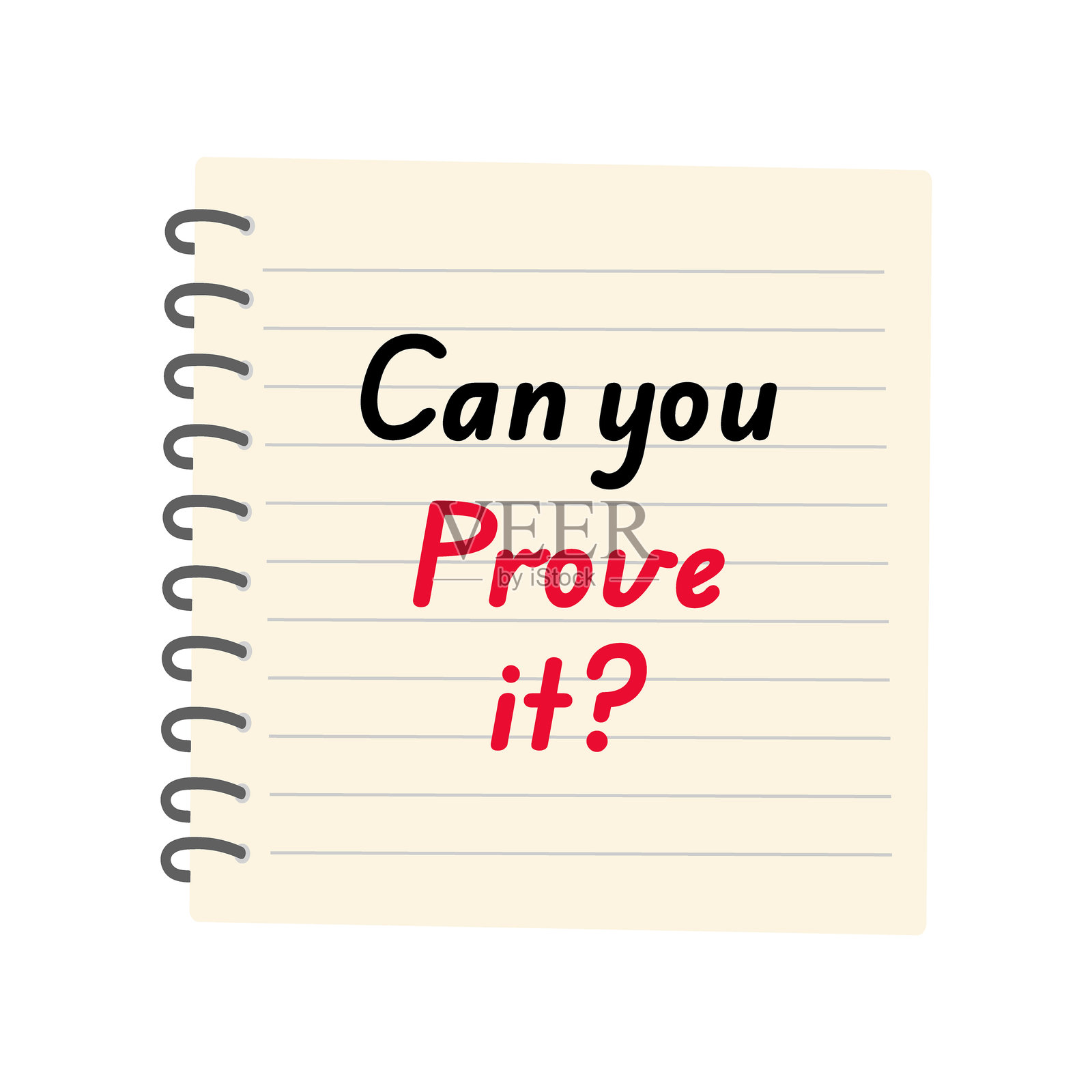 你能证明它吗？签名，纸上的文字，矢量图插画图片素材