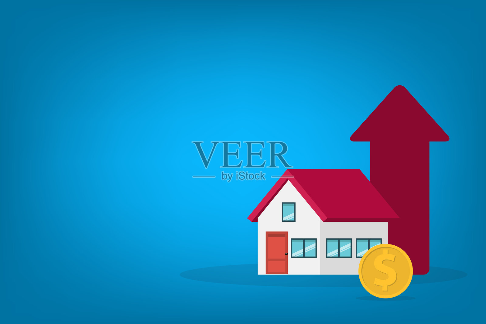 家庭开支和生活成本不断上涨。住房危机概念插画图片素材