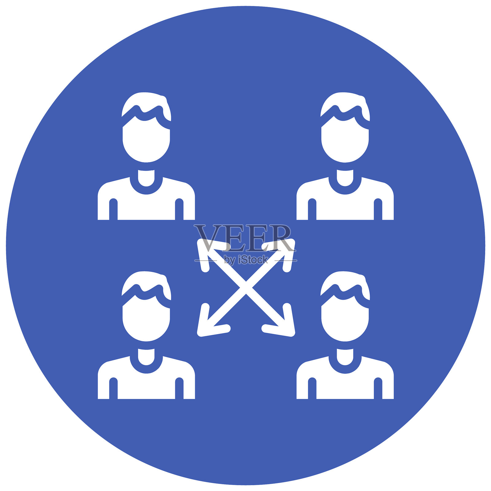 跨职能团队矢量图标插画图片素材