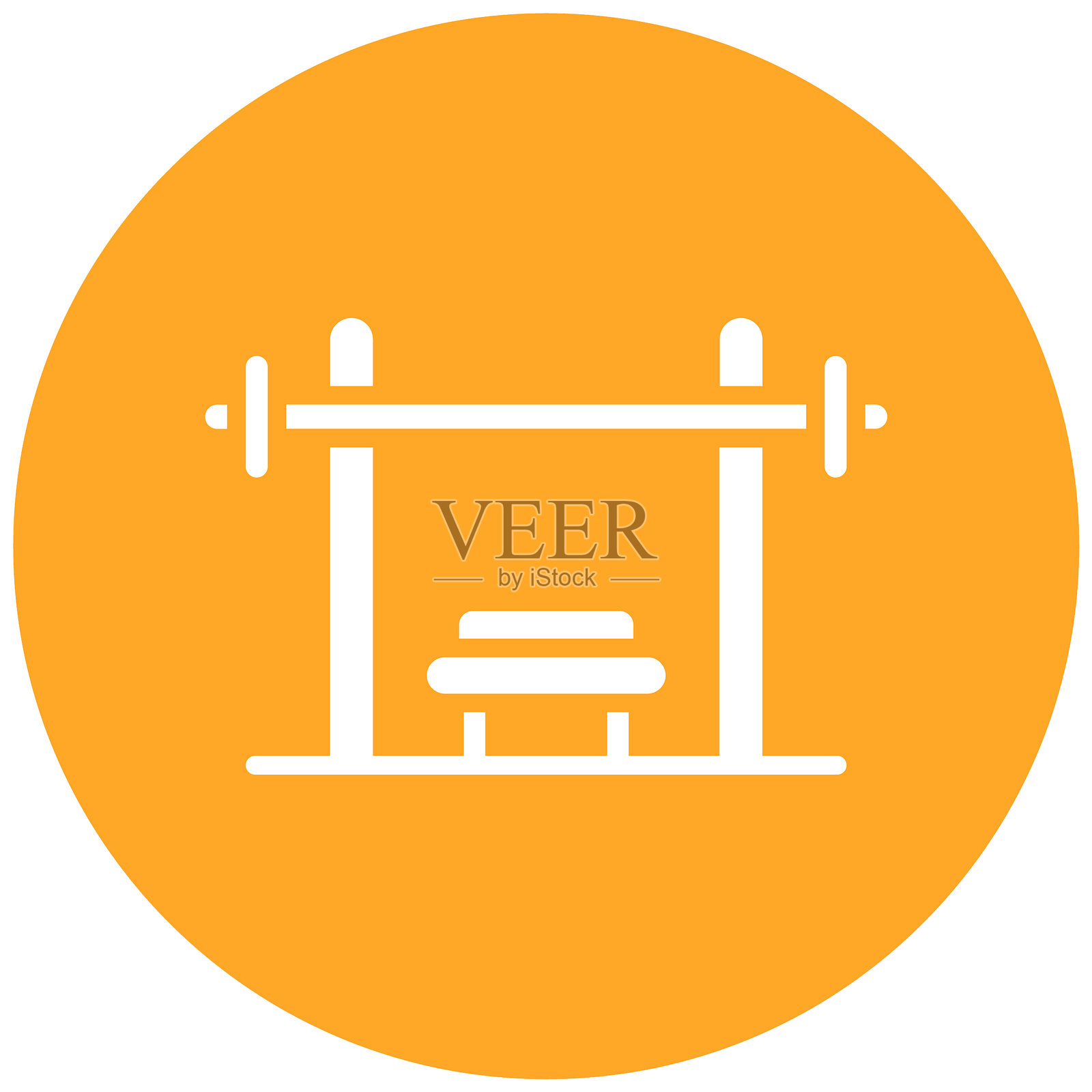 哑铃凳矢量图标插画图片素材