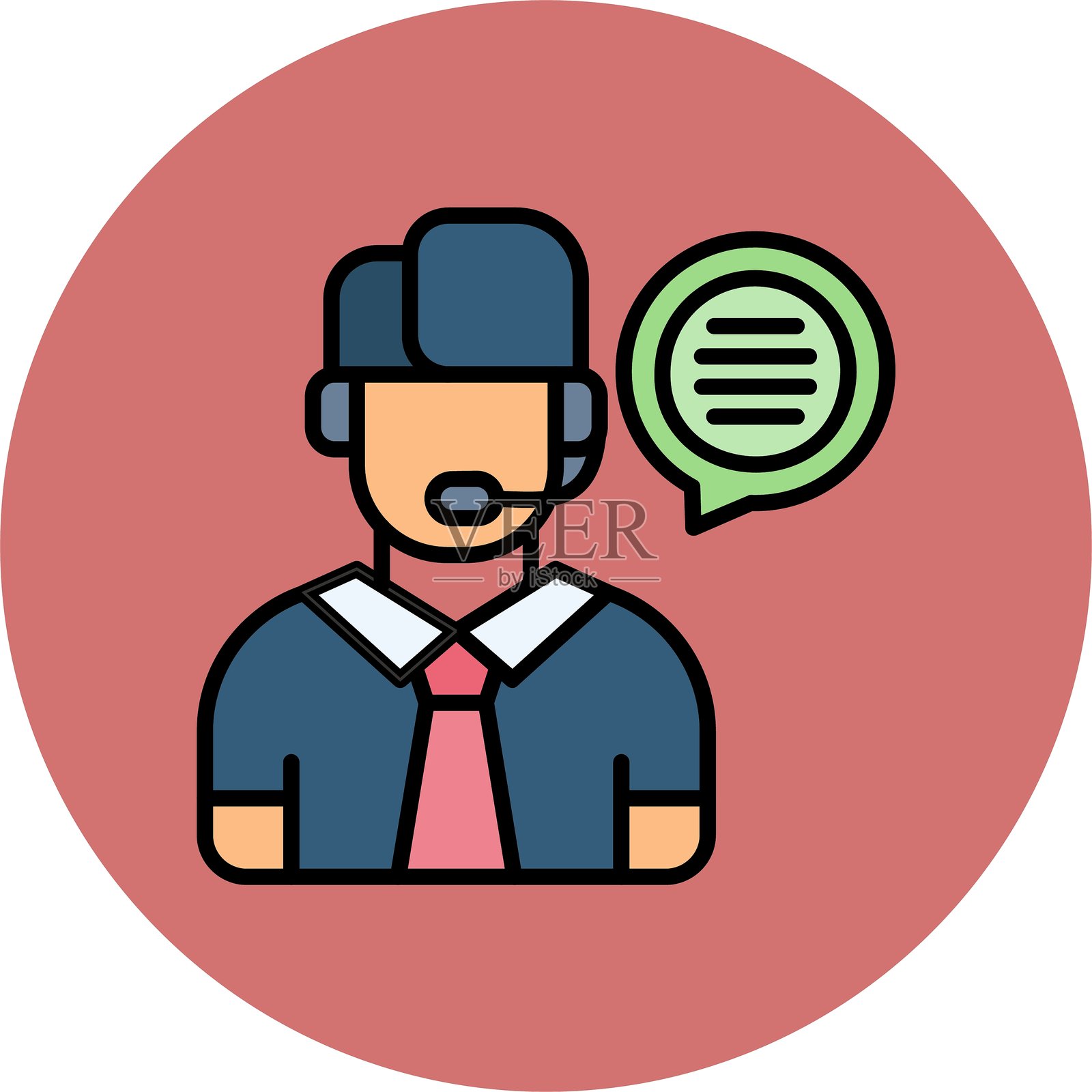 客户服务图标矢量元素插画图片素材