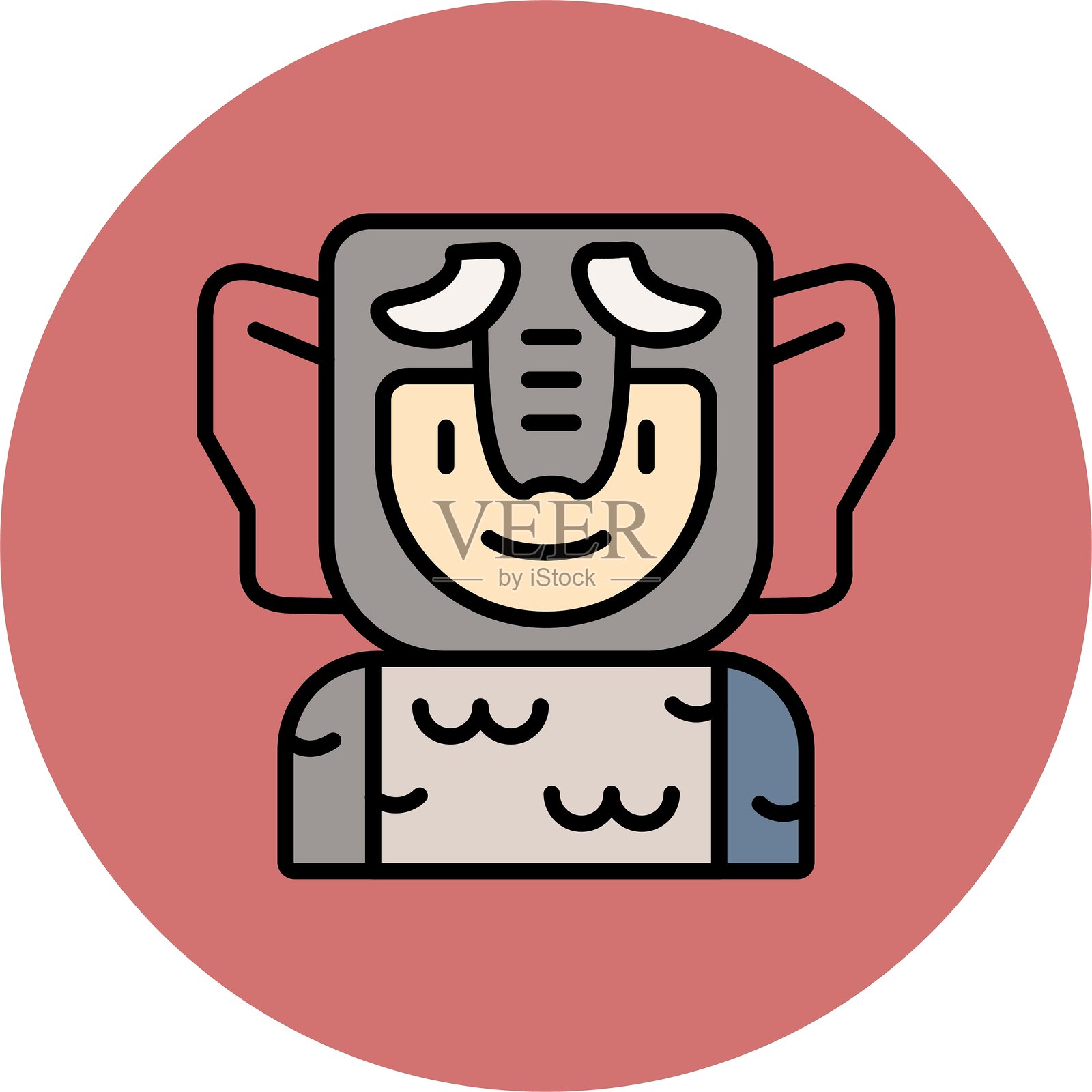 大象服装图标矢量元素插画图片素材