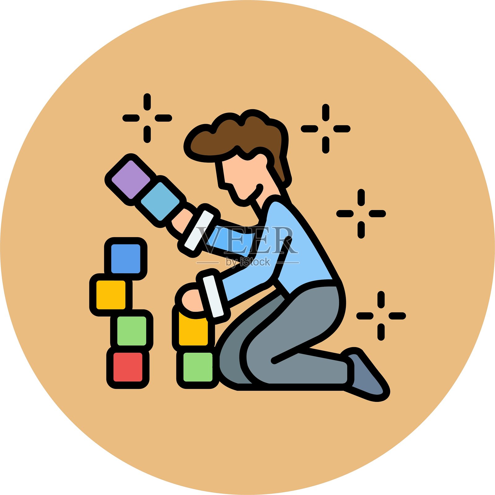 日托图标矢量元素插画图片素材