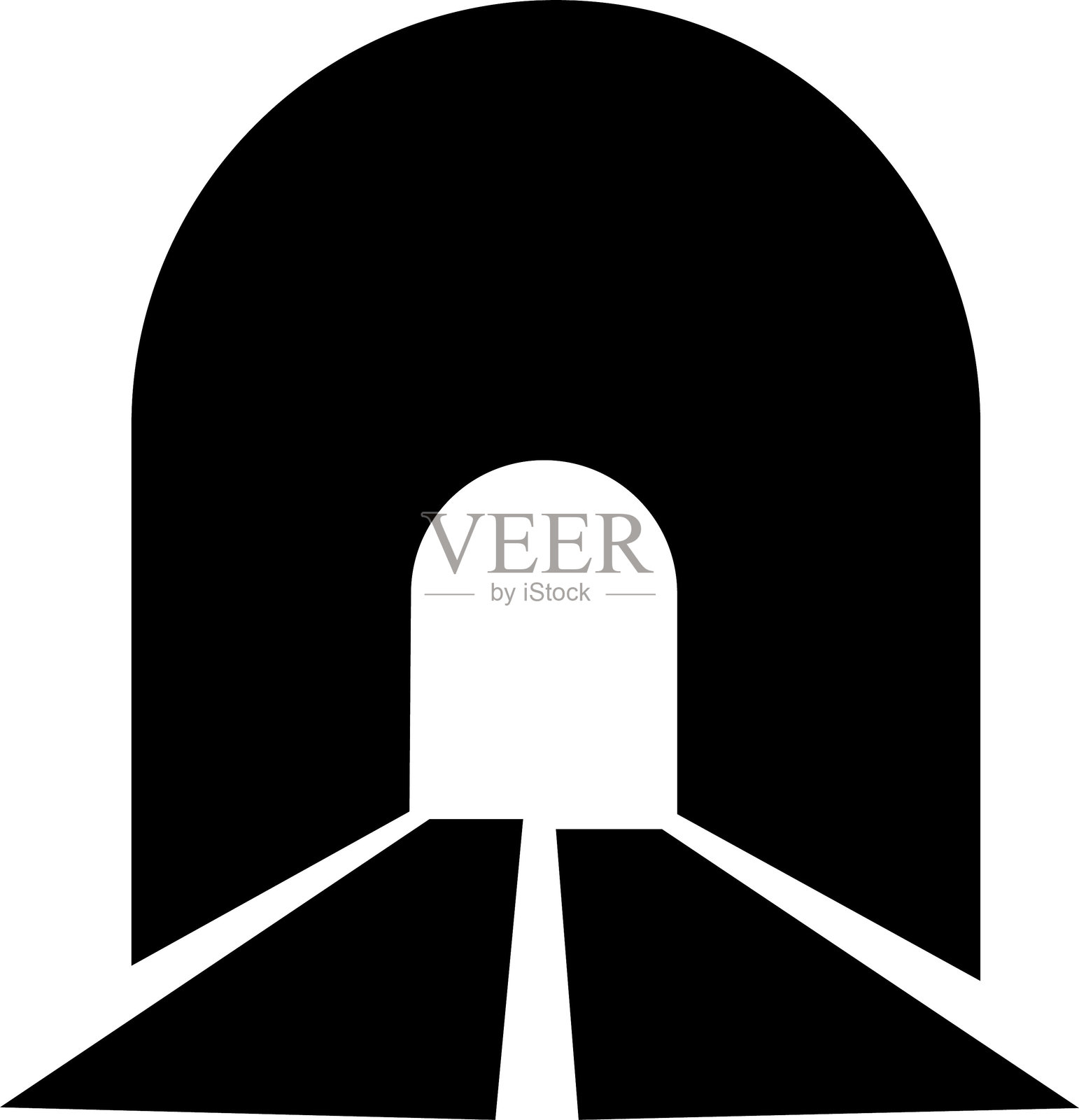 隧道标志多系列风格图标。用于UI、网站或移动应用程序的铁路警告图标的简单字形、扁平化矢量图，现代空旷的公路，汽车桥梁，交通基础设施。插画图片素材