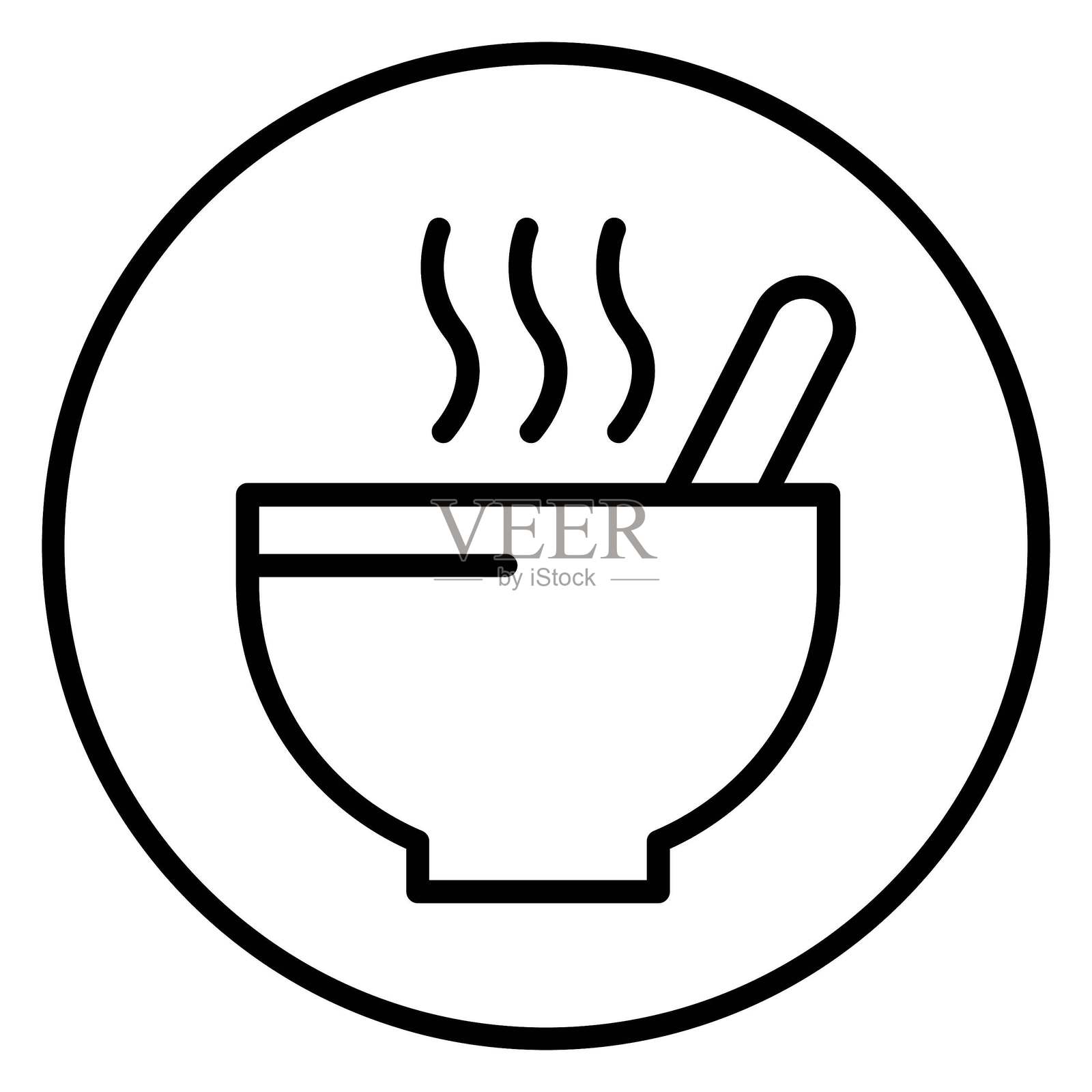 矢量设计 汤碗 矢量设计 图标风格插画图片素材
