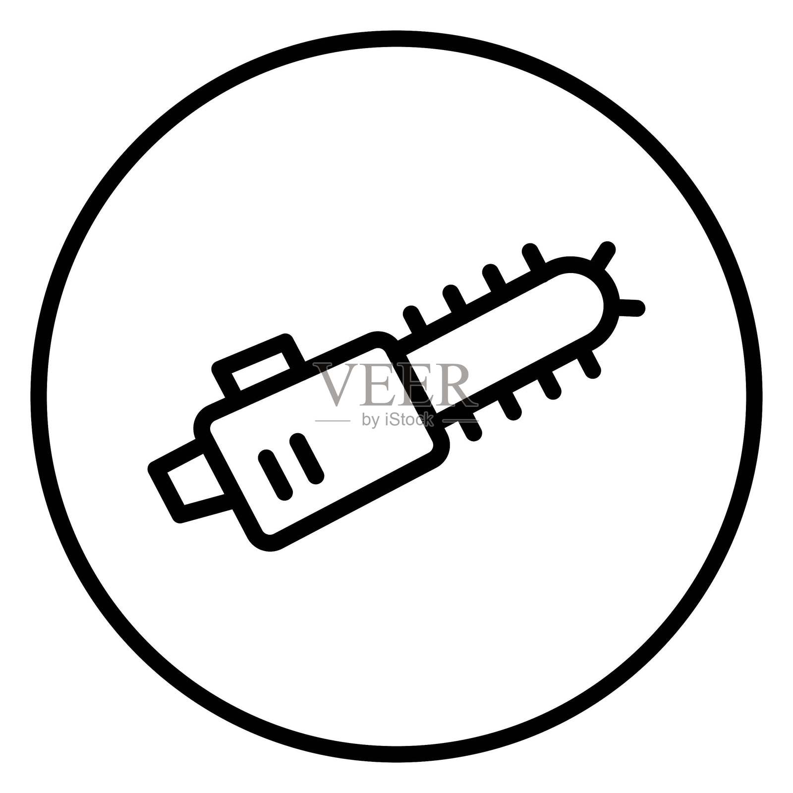 矢量链锯设计矢量图标风格插画图片素材